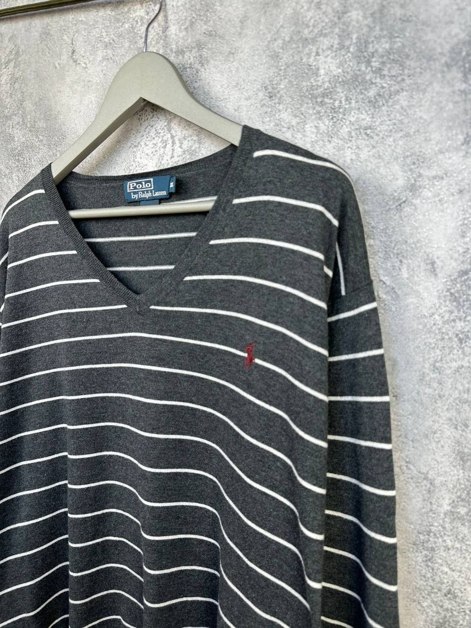 Polo Ralph Lauren Polo Ralph Lauren Vintage V-Neck Striped Sweater Jumper Size US XXL / EU 58 / 5 - 5 Thumbnail