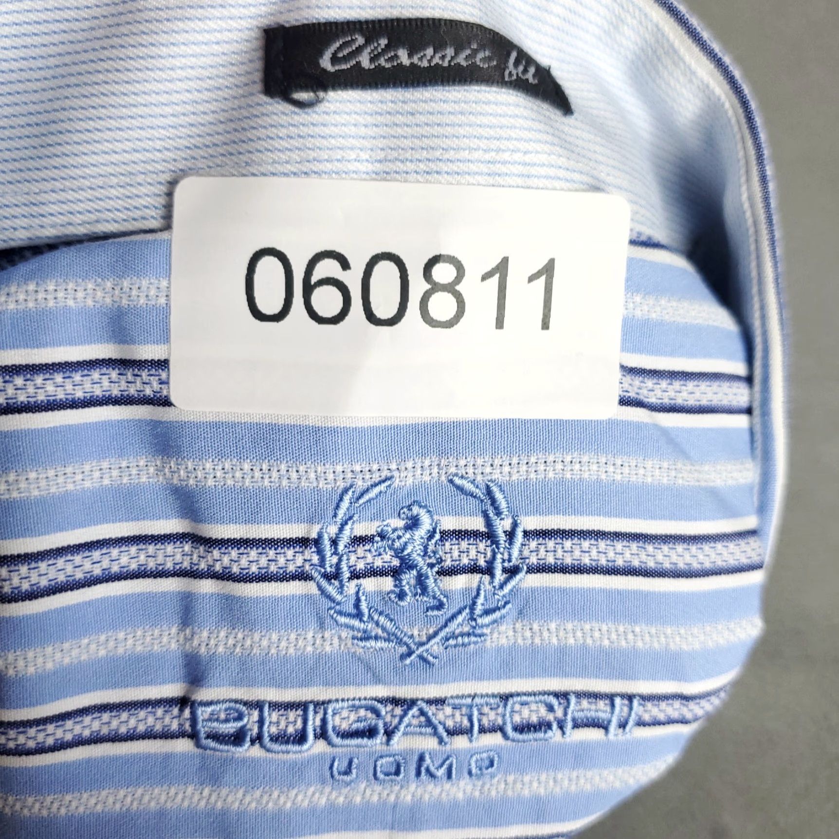 BUGATCHI Bugatchi Shirt Mens Large Blue Striped Button-Up Long Sleeve Classic Fit Button Up Casual Formal Workwear Size US L / EU 52-54 / 3 - 7 Thumbnail