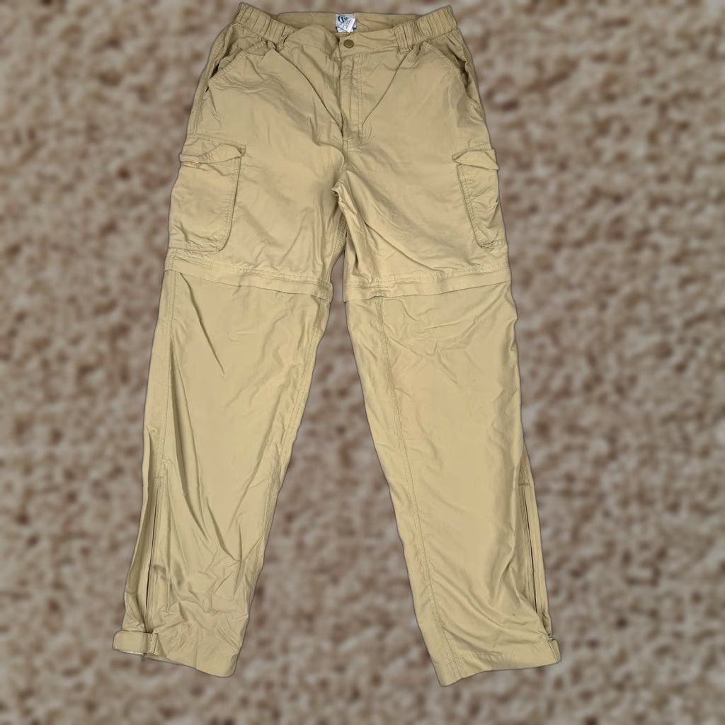 Vintage CVetasse Pants Mens Large Tan Nylon Cargo Hiking Outdoor Zip Ankle Trekking Pants Size US 33 - 1 Thumbnail