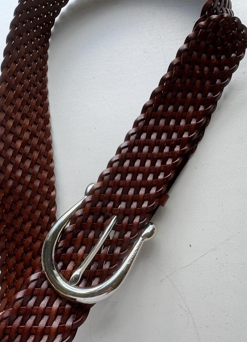 Michael Kors Micheal Kors Brown Woven Belt XL Size ONE SIZE - 1 Thumbnail