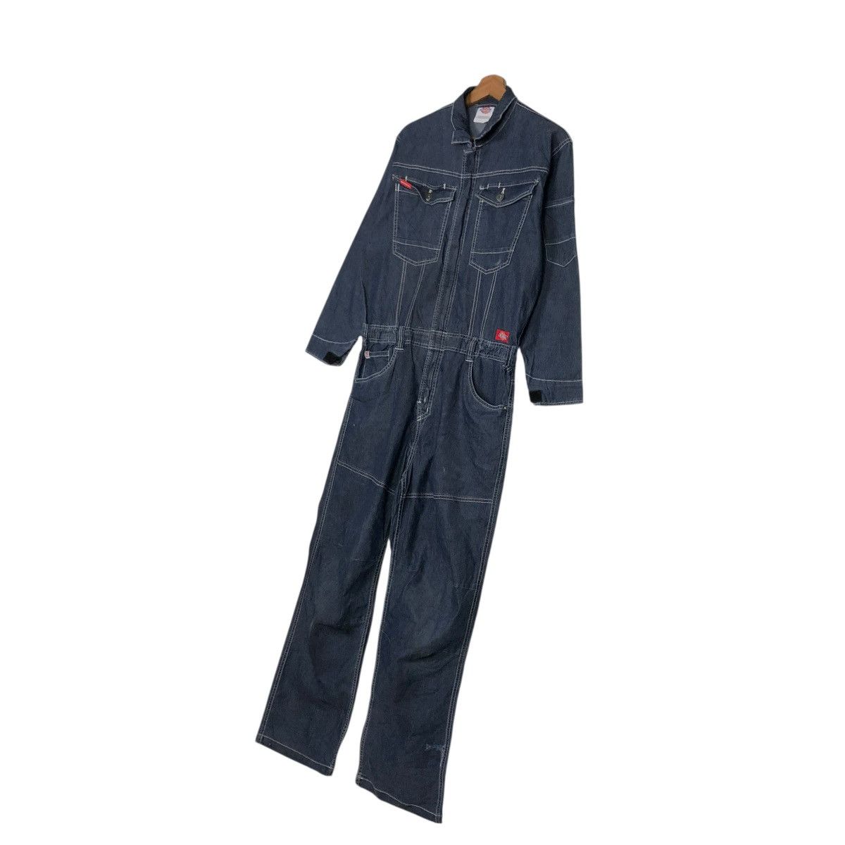 Japanese Brand 🔥VINTAGE DENIM WORKER OVERALL DICKIES USA INDIGO Size US 32 / EU 48 - 2 Thumbnail