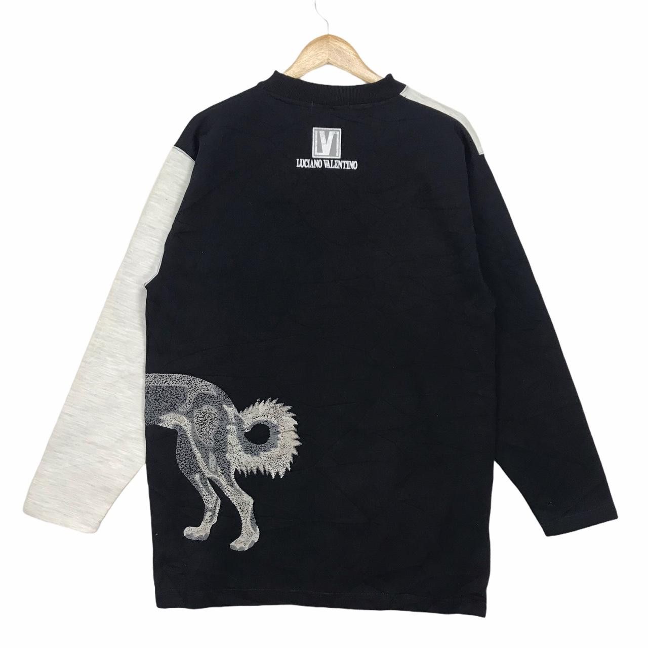 Vintage Vtg LUCIANO VALENTINO ITALY Crewneck Sweatshirt Spell Size US L / EU 52-54 / 3 - 3 Thumbnail