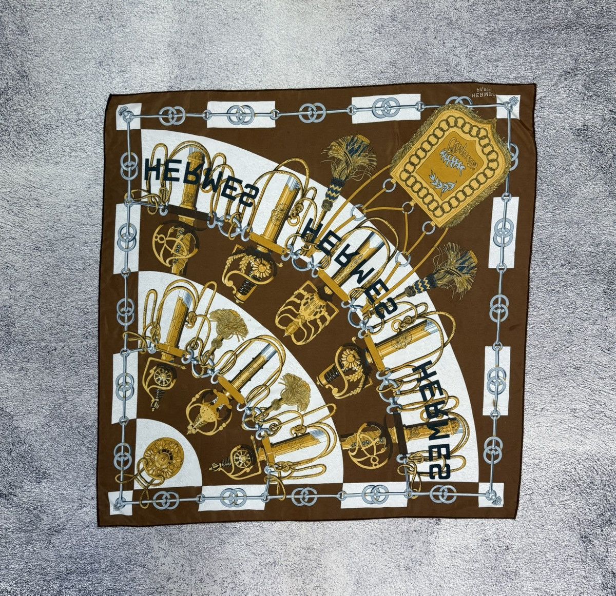 Other Vintage Inspired Hermes Style Scarf Equestrian Print Size ONE SIZE - 5 Thumbnail