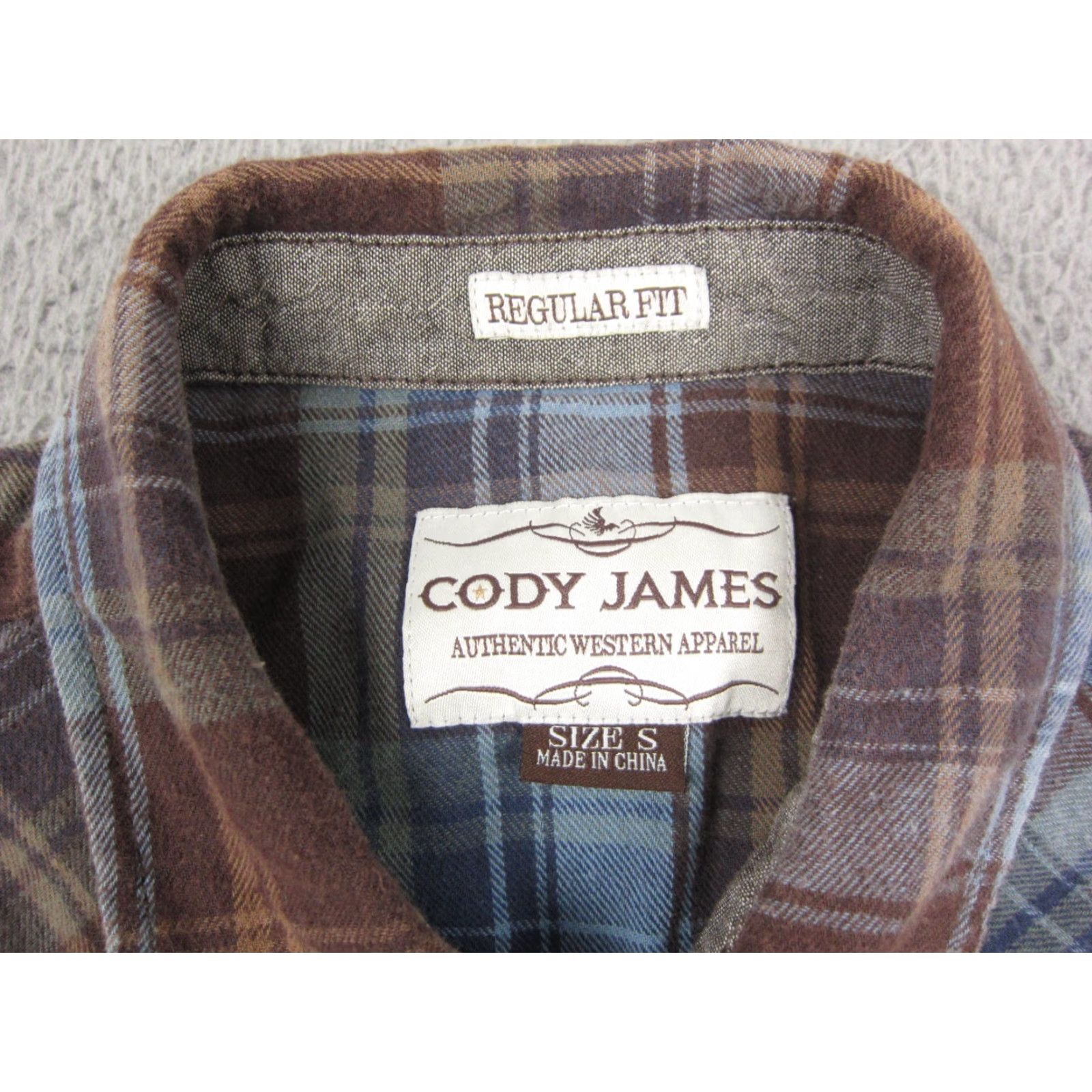 Cody James Cody James Shirt Mens S Brown Plaid Flannel Button-Up Western Pearl Snap Rodeo 90s Vintage? Size US S / EU 44-46 / 1 - 3 Thumbnail