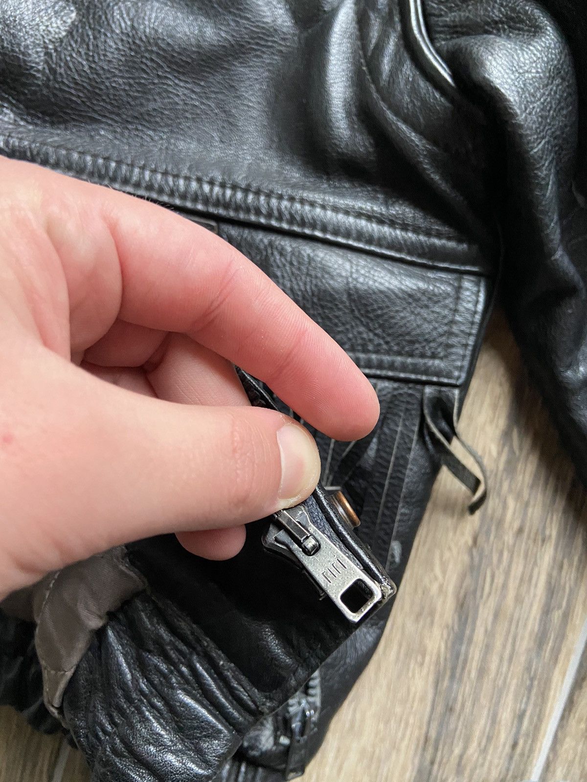 Genuine Leather × Vintage Vintage Chi Moda Cowboys leather jacket made in italy Size US S / EU 44-46 / 1 - 6 Thumbnail
