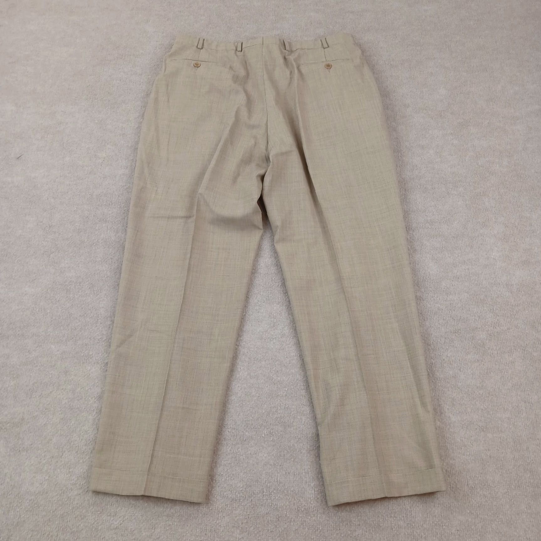 Brooks Brothers Brooks Brothers Mens 38x31 Brown Straight Leg Stretch Dress Pants Size US 36 / EU 52 - 8 Thumbnail