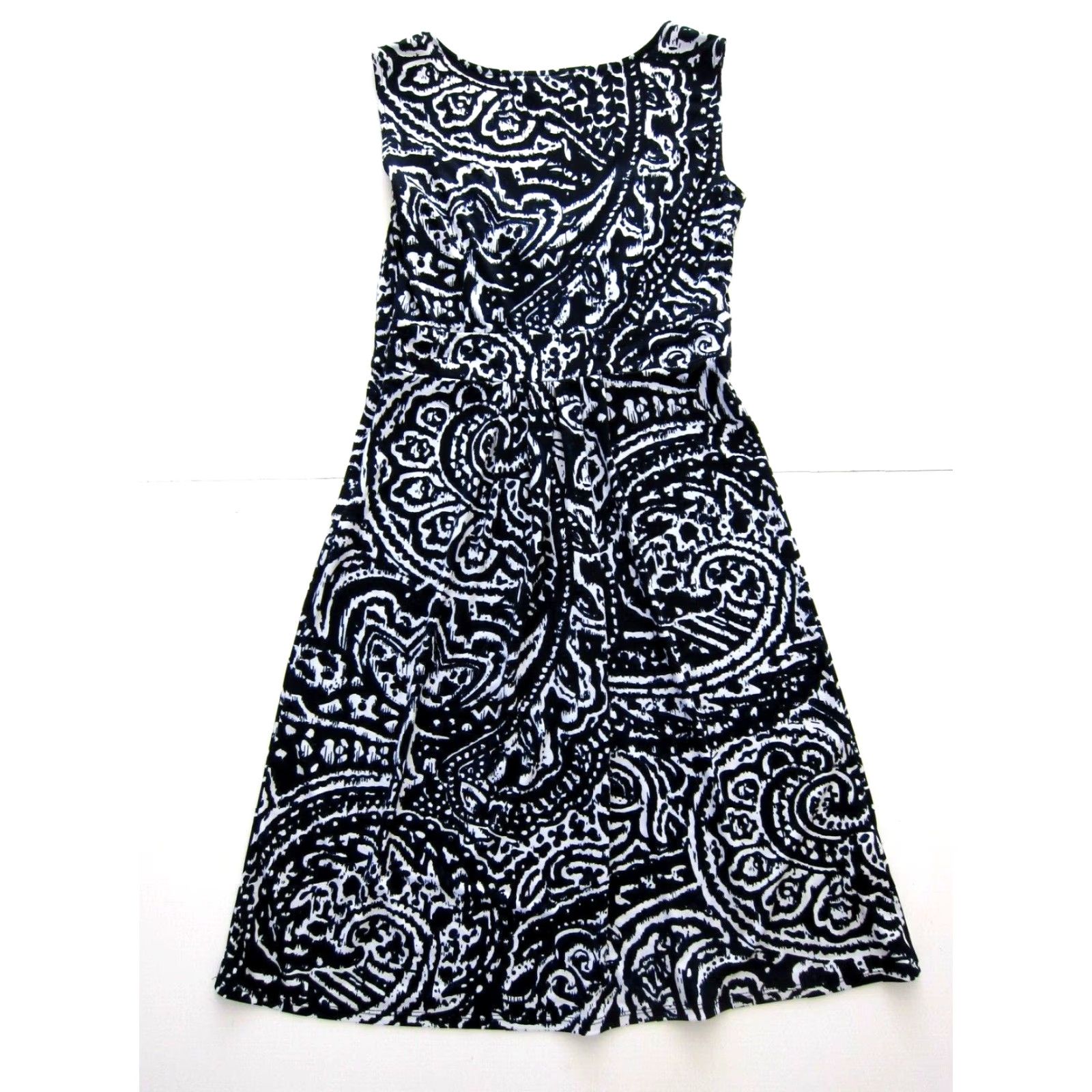 Loft Ann Taylor Loft Blue White Floral Sleeveless Empire Sheath Shift Tank Dress 0 Size XS / US 0-2 / IT 36-38 - 2 Thumbnail