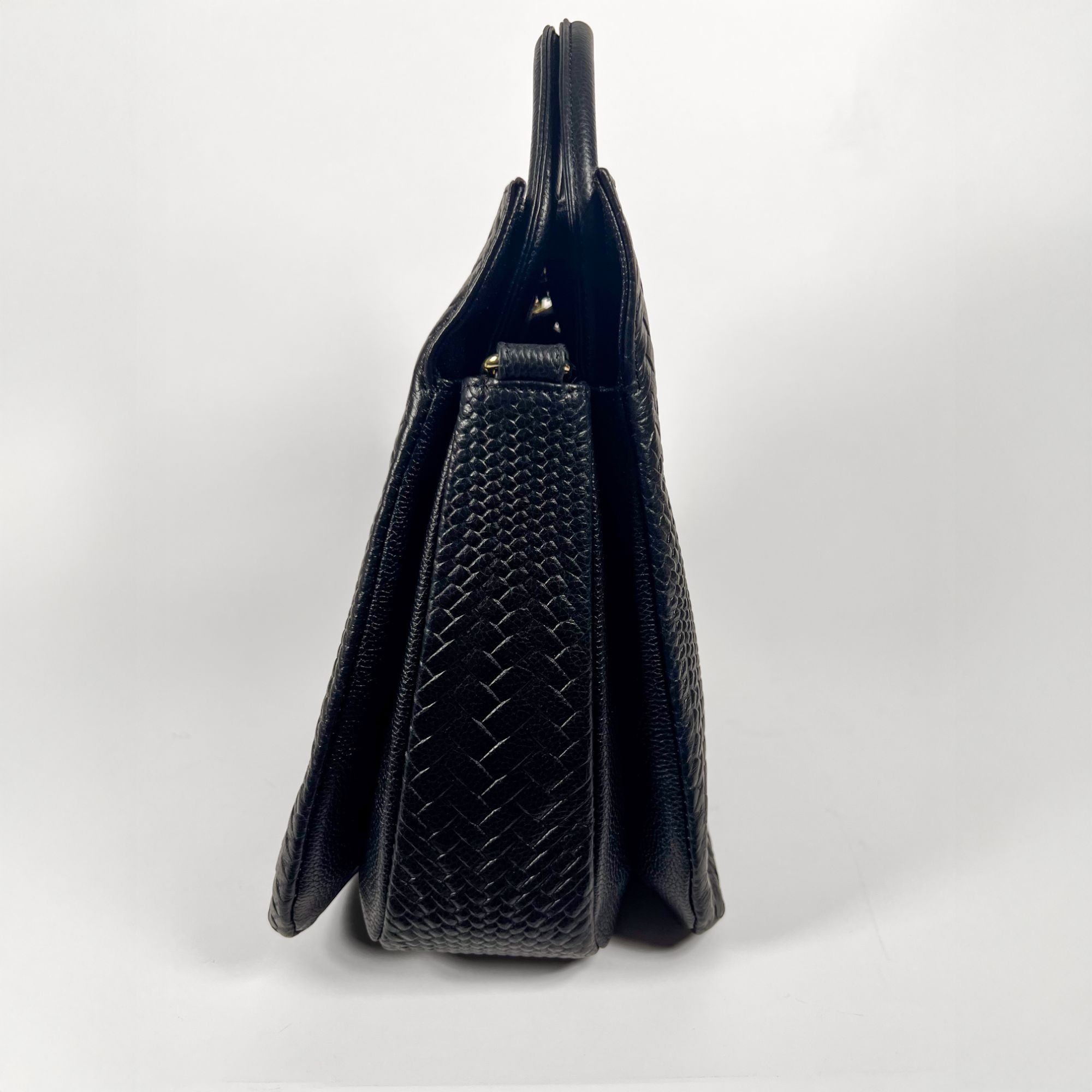 Other Lacey Black Woven Genuine Leather Tote Crossbody Bag Size ONE SIZE - 3 Thumbnail