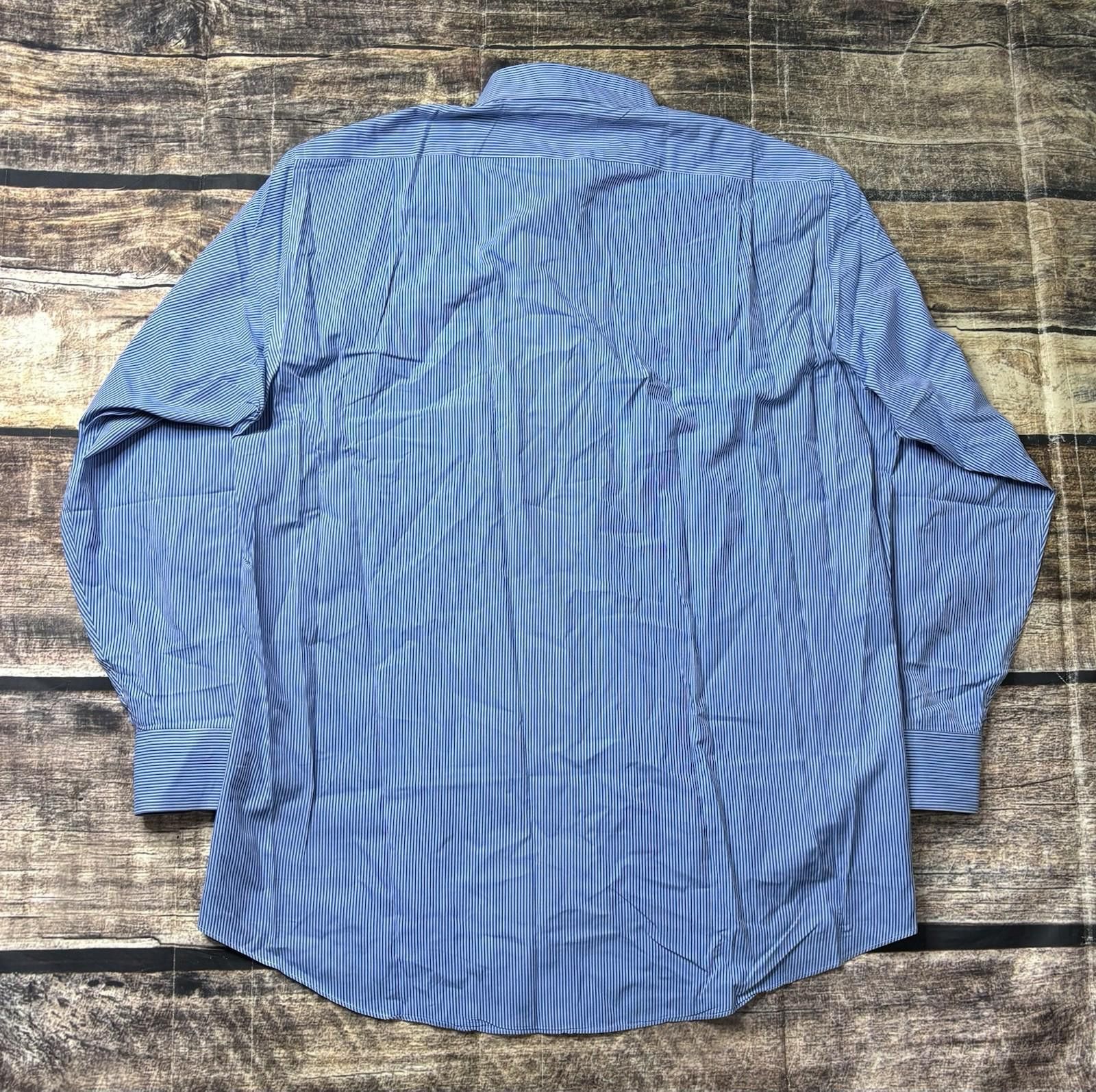 Faconnable Faconnable Shirt Men's 5/ 16.5L Striped Blue USA Made Size US XXL / EU 58 / 5 - 3 Thumbnail