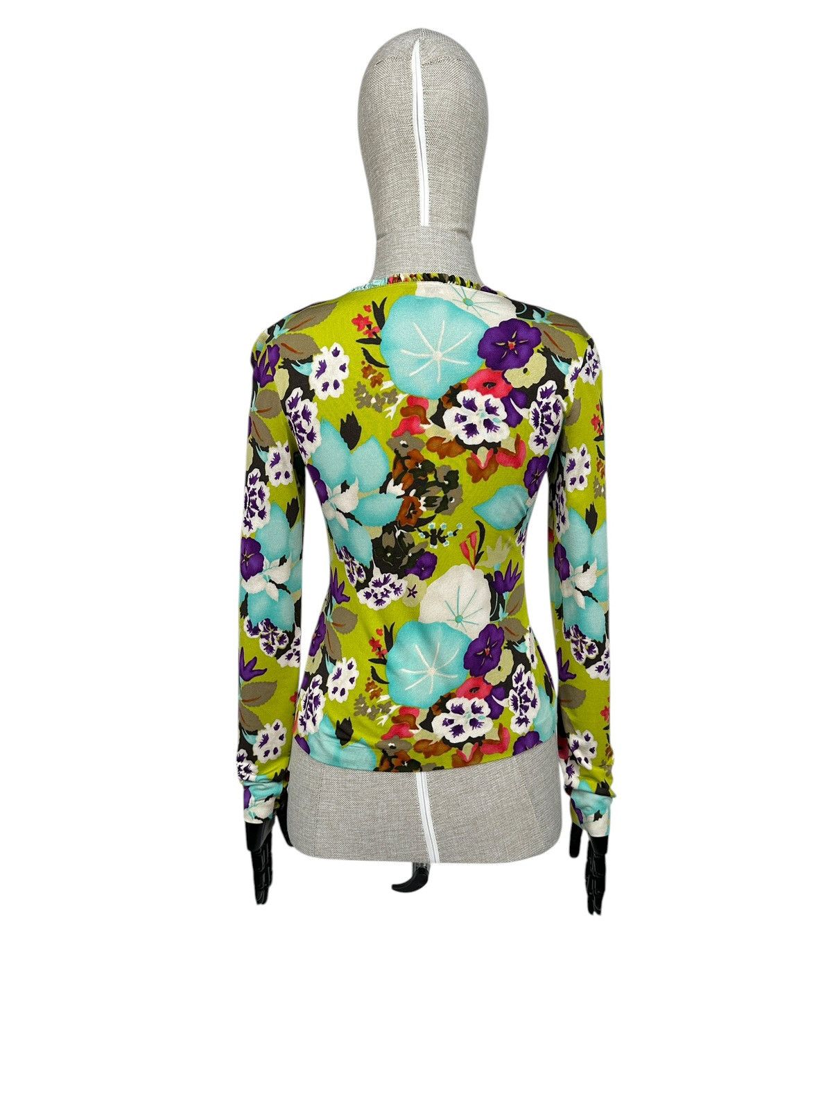 Etro ETRO Milano Floral Print V-Neck Long Sleeve Top Blouse IT 44 Size M / US 6-8 / IT 42-44 - 2 Thumbnail