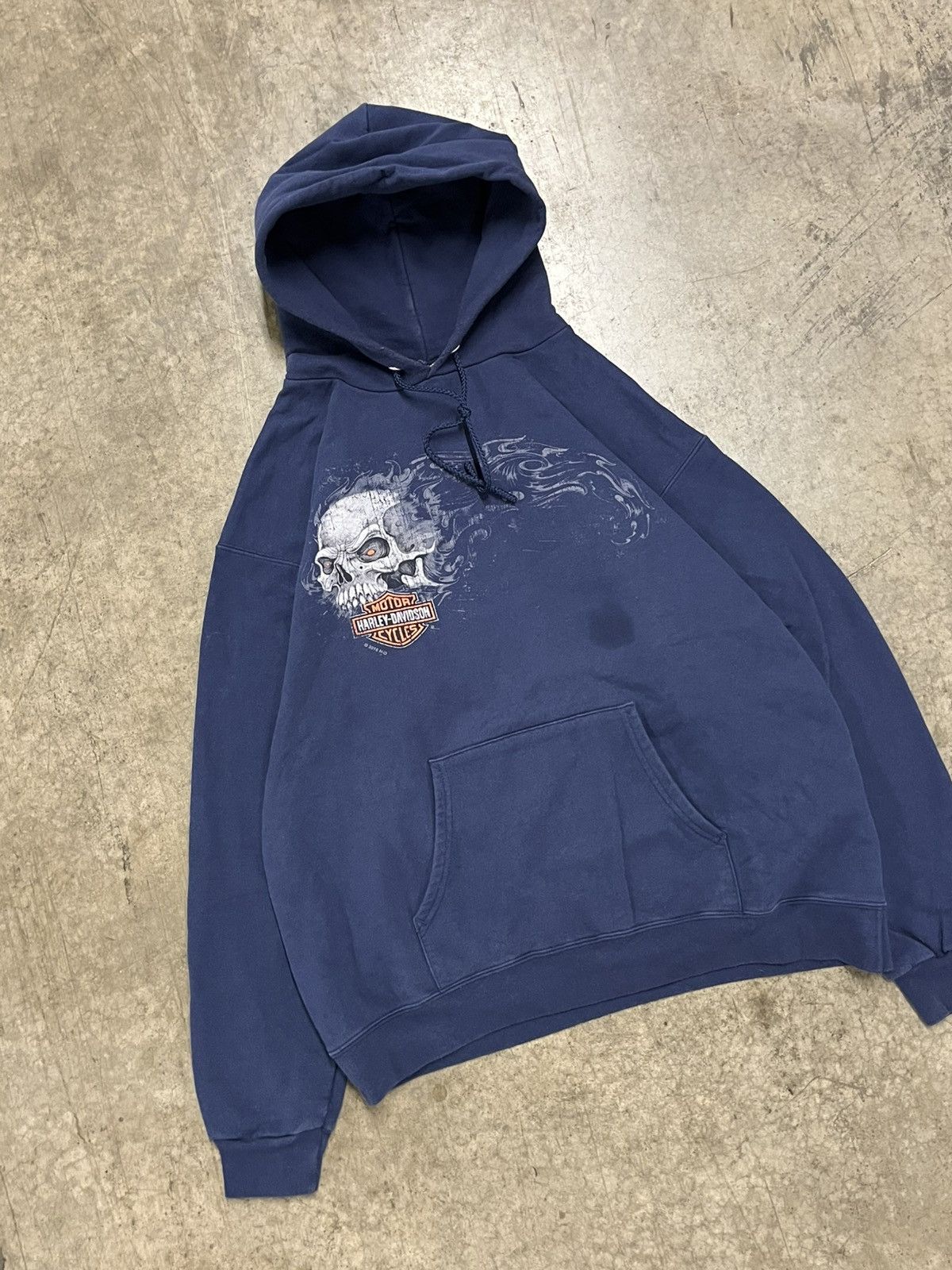 Harley Davidson Harley Davidson vintage y2k skull grunge hoodie skater hype Size US M / EU 48-50 / 2 - 1 Thumbnail
