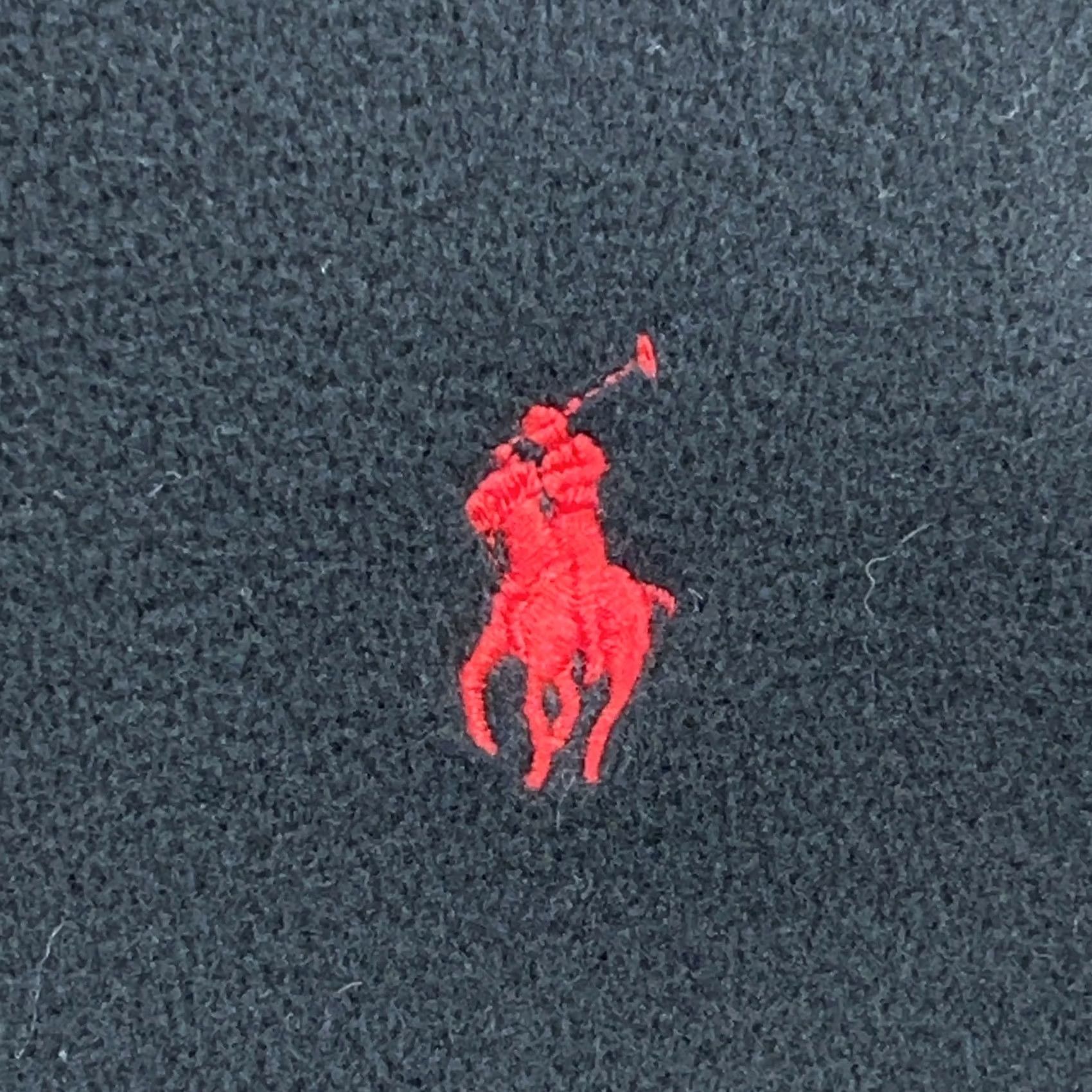 Polo Ralph Lauren VINTAGE Polo Ralph Lauren Jacket Men XL Black Fleece Full Zip Bomber Red Pony Full Zip Size US XL / EU 56 / 4 - 3 Thumbnail