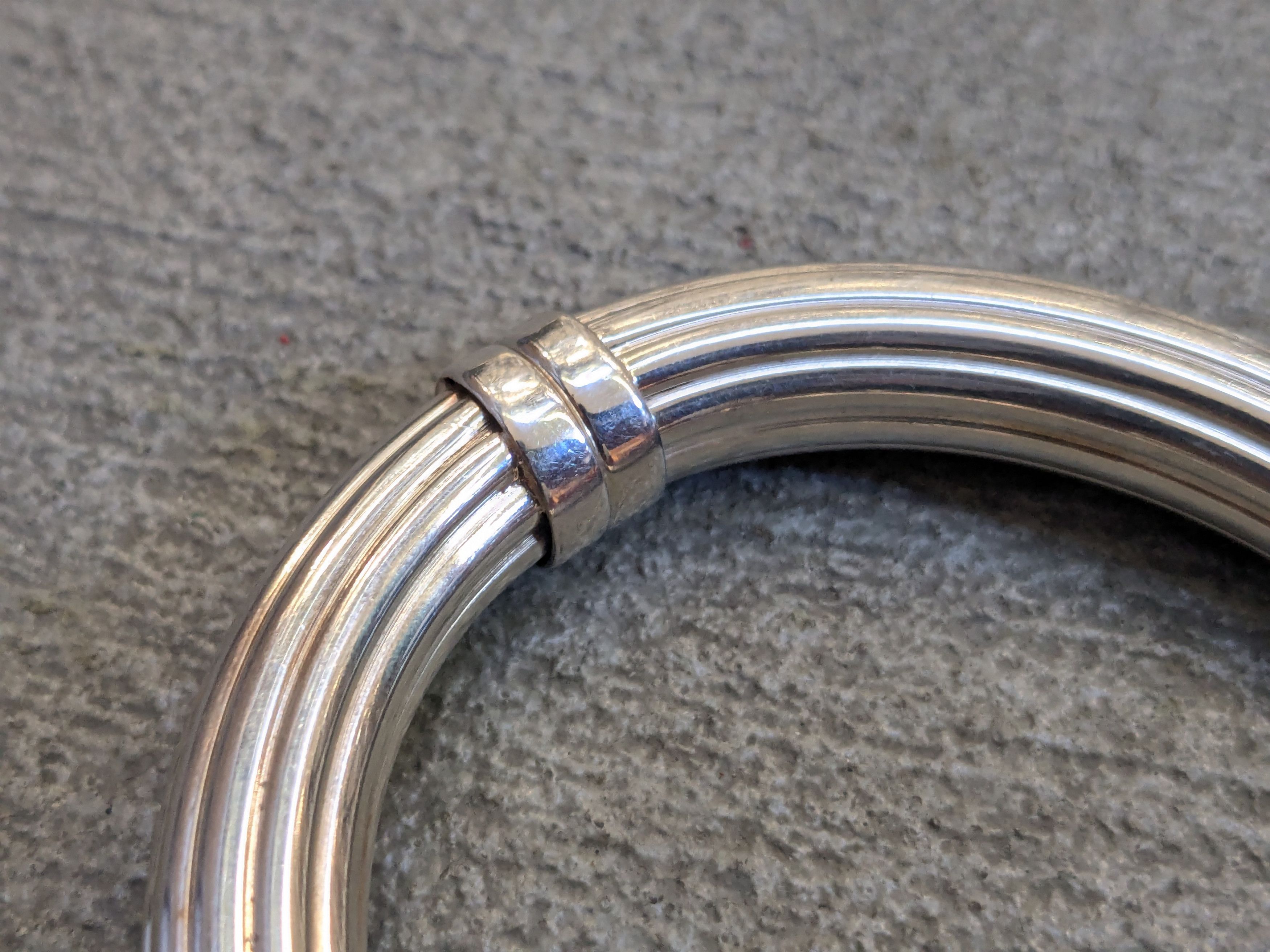 Jewelry Vintage Sterling Silver Bracelet Milor 7" Hinge Bangle Italy Size ONE SIZE - 3 Thumbnail