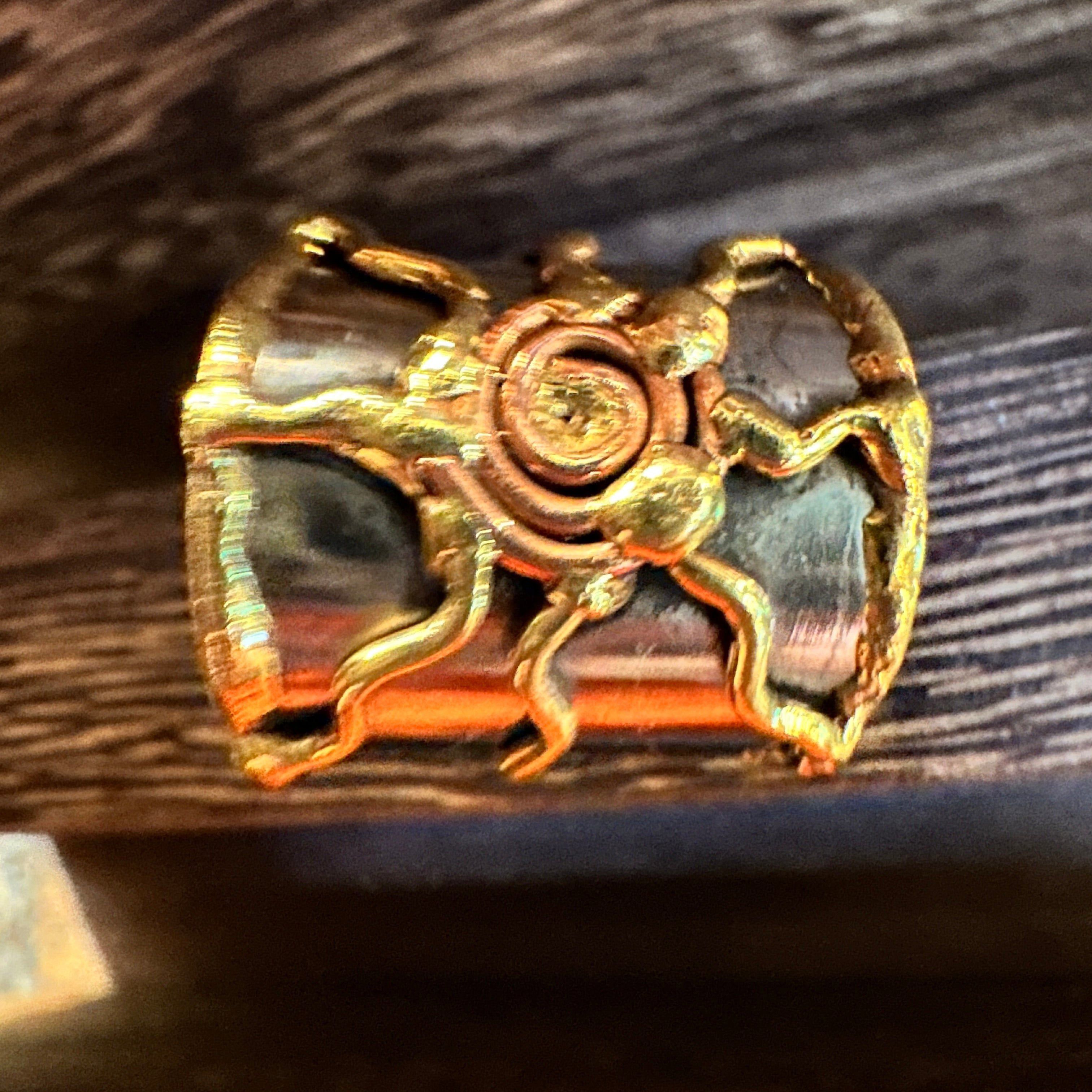 Other Artisan Crafted Bohemian Silver & Copper Heart Wide Cuff Rin Size ONE SIZE - 9 Thumbnail