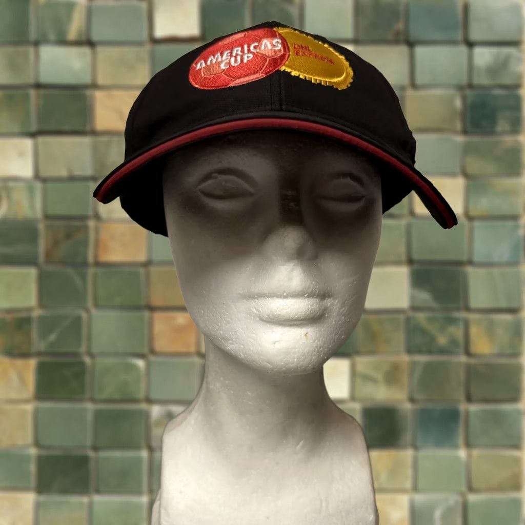 Express Cap America America’s Cup DHL Express Soccer Adjustable Strapback Cap Hat Men One Size Black Baseball Cap Size ONE SIZE - 1 Thumbnail