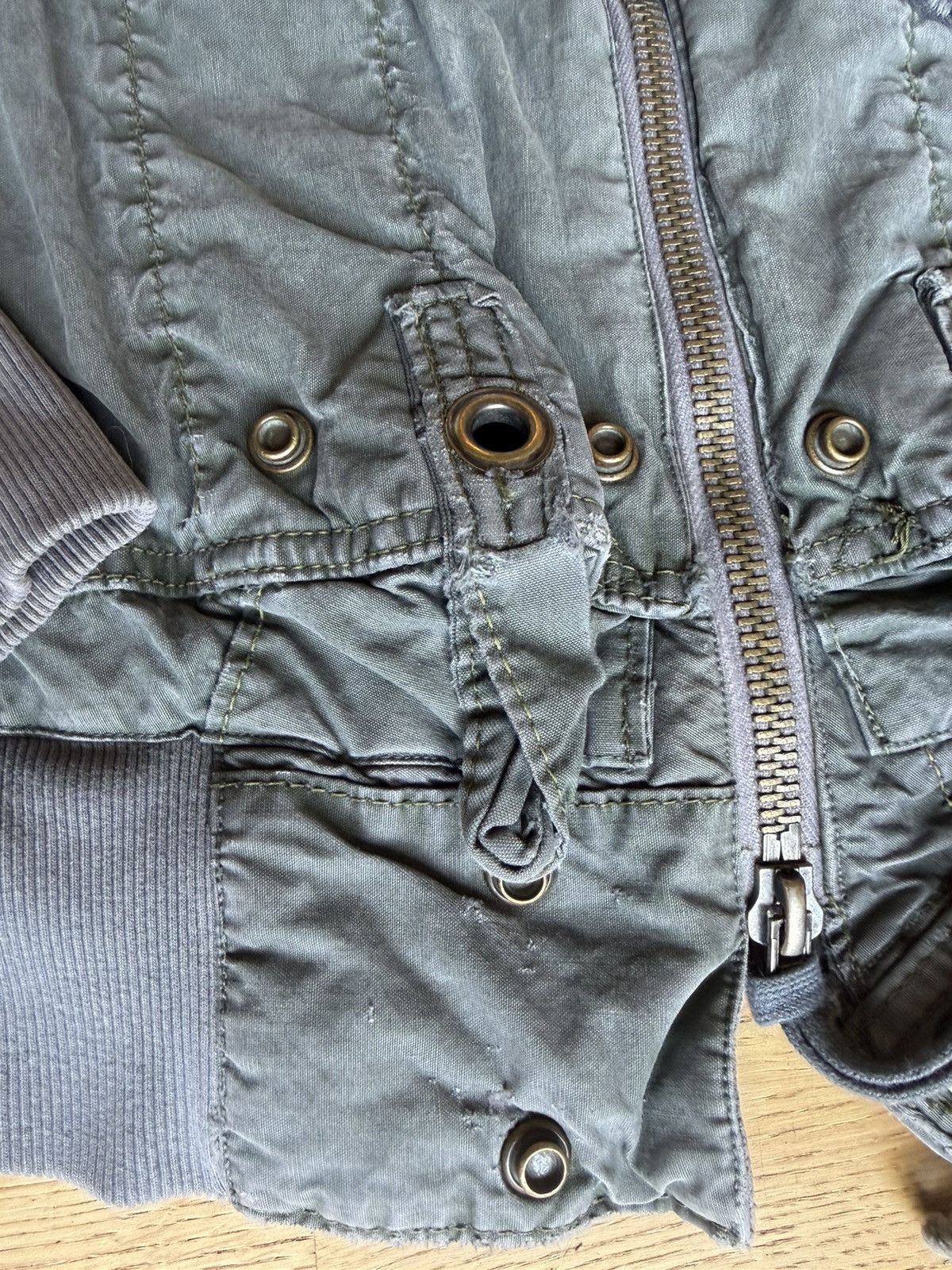 Greg Lauren NWOT 2500$ 50/50 Quilted Charcoal Flight Jacket Size US L / EU 52-54 / 3 - 10 Thumbnail
