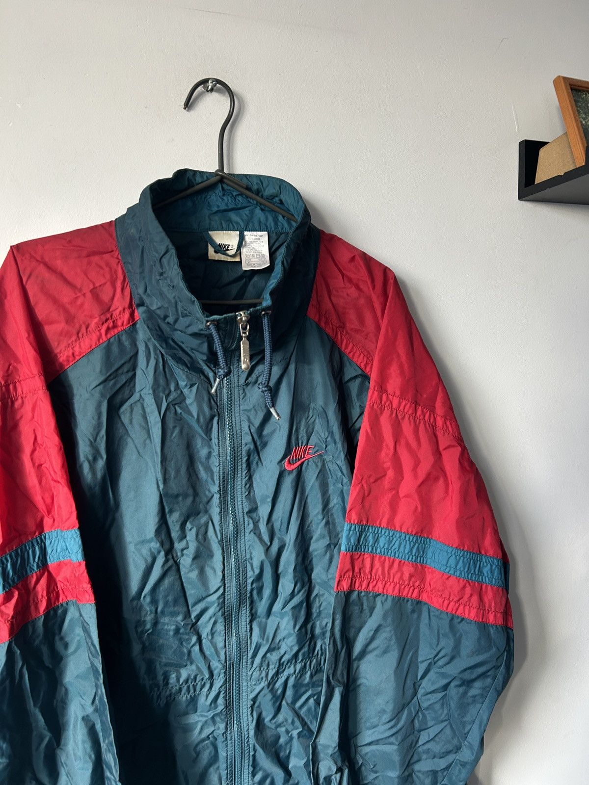 Nike × Vintage Vintage 90s Nike windbreaker Size US XL / EU 56 / 4 - 2 Thumbnail