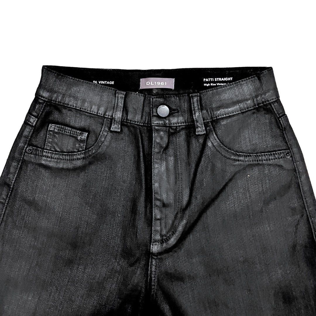 DL1961 Never Worn Straight Leg Brushed Black Jeans Size 24" / US 00 / IT 34 - 3 Thumbnail