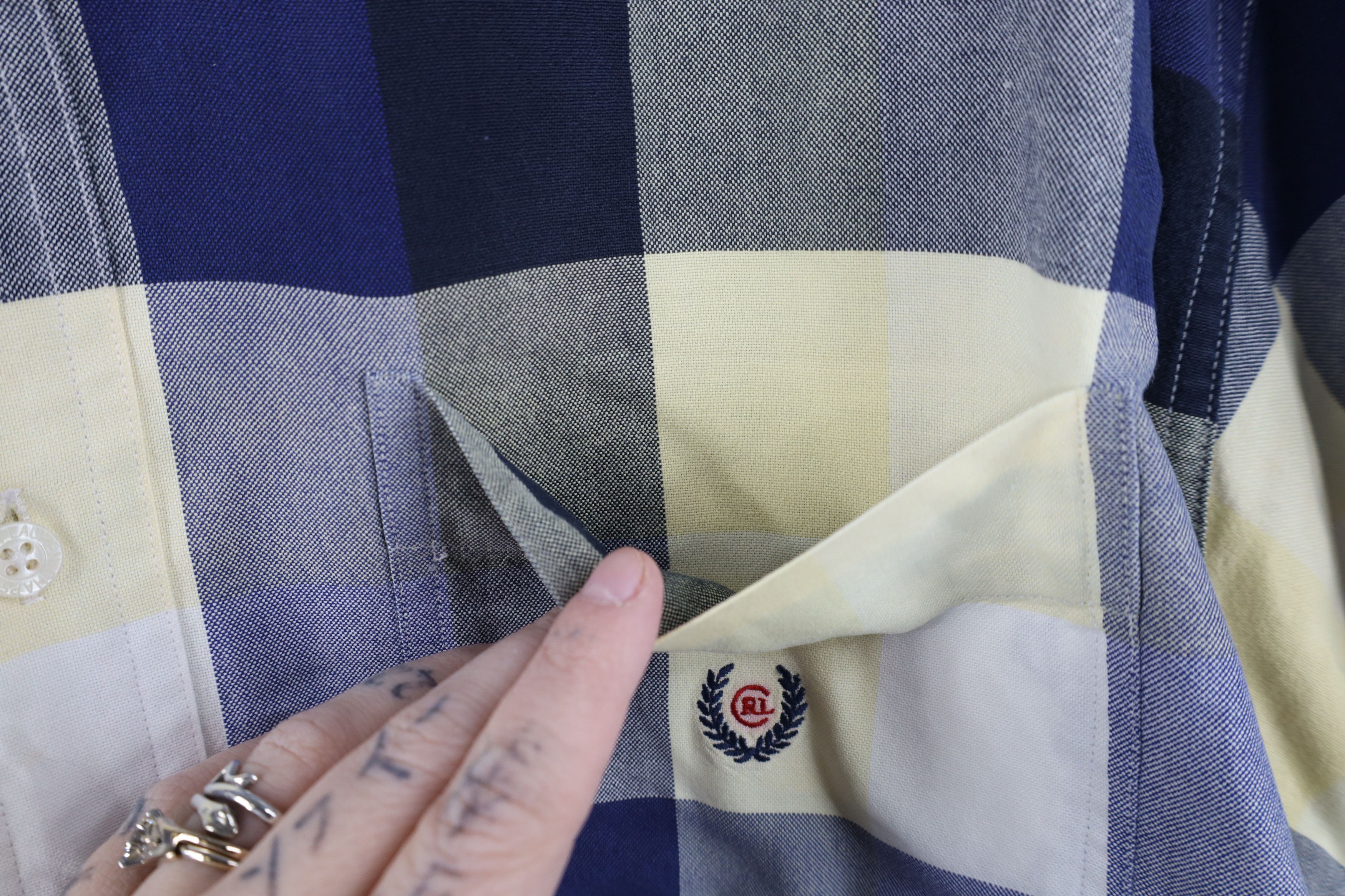 Ralph Lauren Vintage 90s Chaps Ralph Lauren Monogram Button Down Shirt Size US L / EU 52-54 / 3 - 5 Thumbnail
