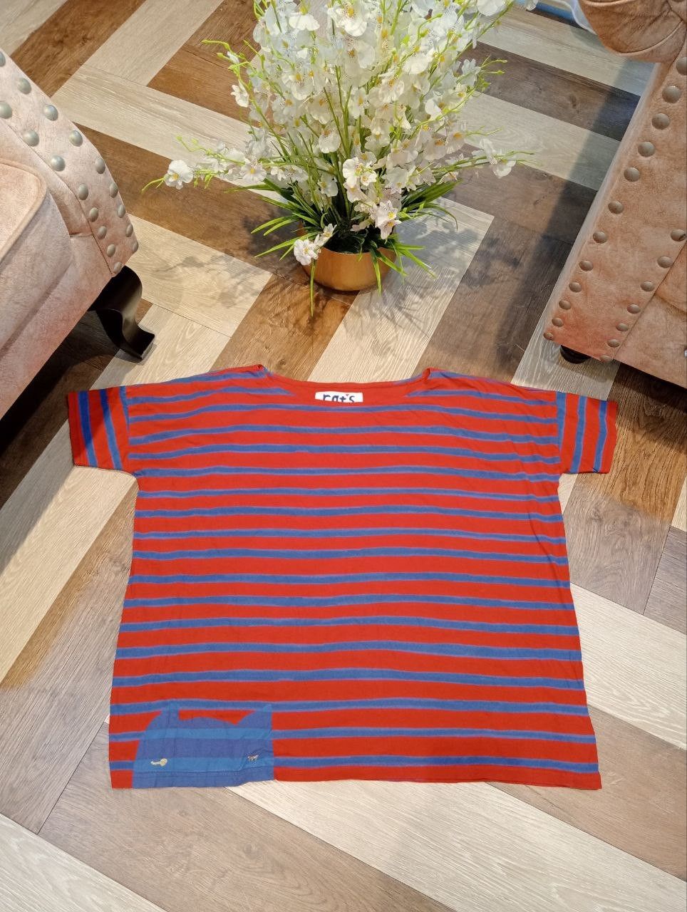 Tsumori Chisato CAT'S TSUMORI CHISATO ISSEY MIYAKE STRIPED BAGGY TEES Size M / US 6-8 / IT 42-44 - 5 Thumbnail