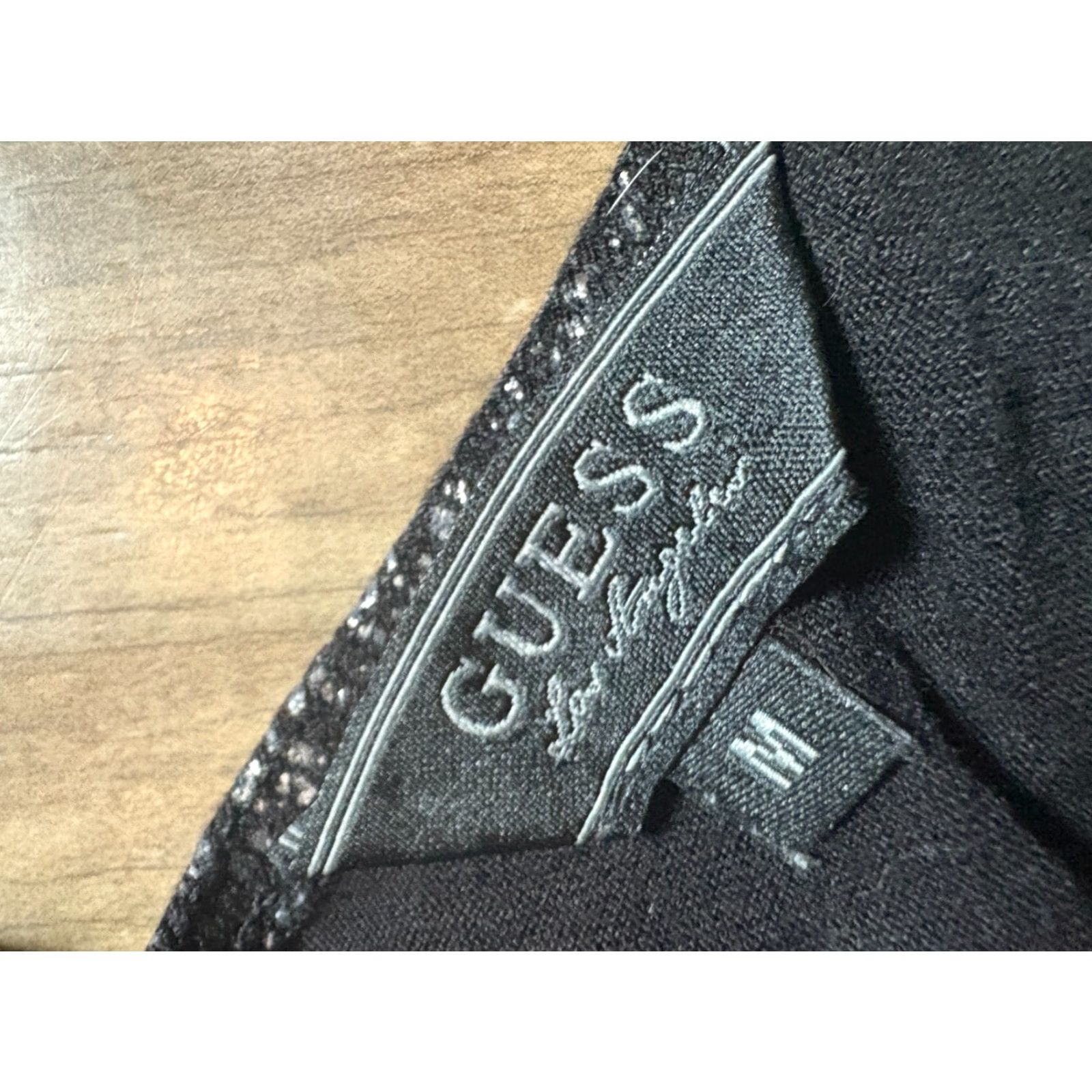 Guess Guess Top Womens Medium BLACK & Silver ONE SHOULDER Blouse Size M / US 6-8 / IT 42-44 - 4 Thumbnail