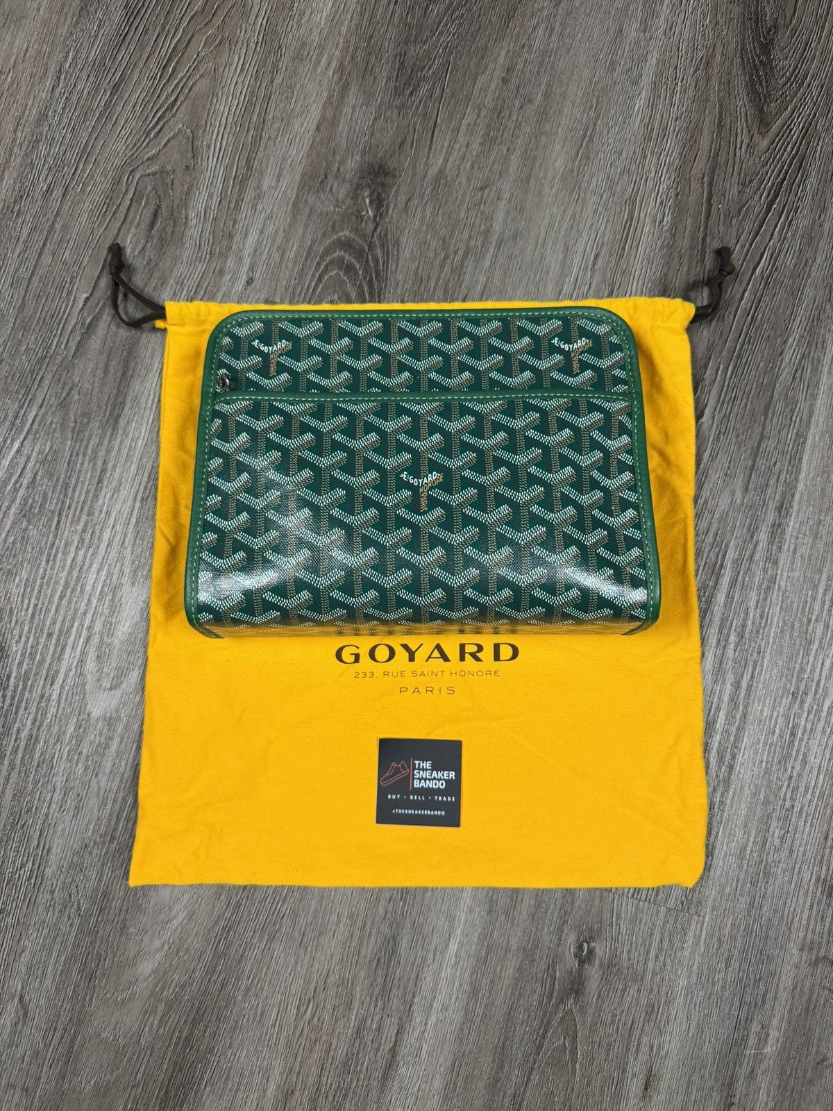 Goyard Jouvence Toiletry Bag Mm Goyardine Green, Men's