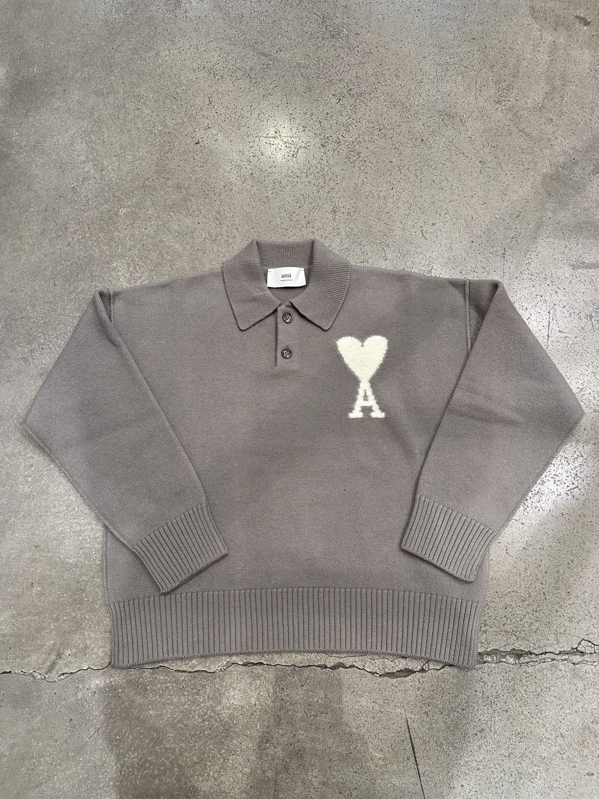 AMI AMI - ADC Crewneck Polo Ash Size US L / EU 52-54 / 3 - 1 Thumbnail