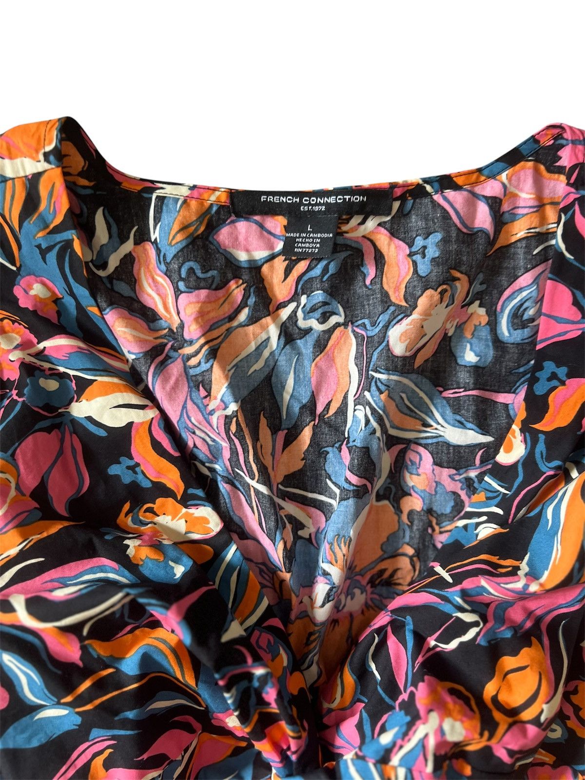 French Connection French Connection Multicolor Twist Floral Midi Dress Ft Size L / US 10 / IT 46 - 3 Thumbnail