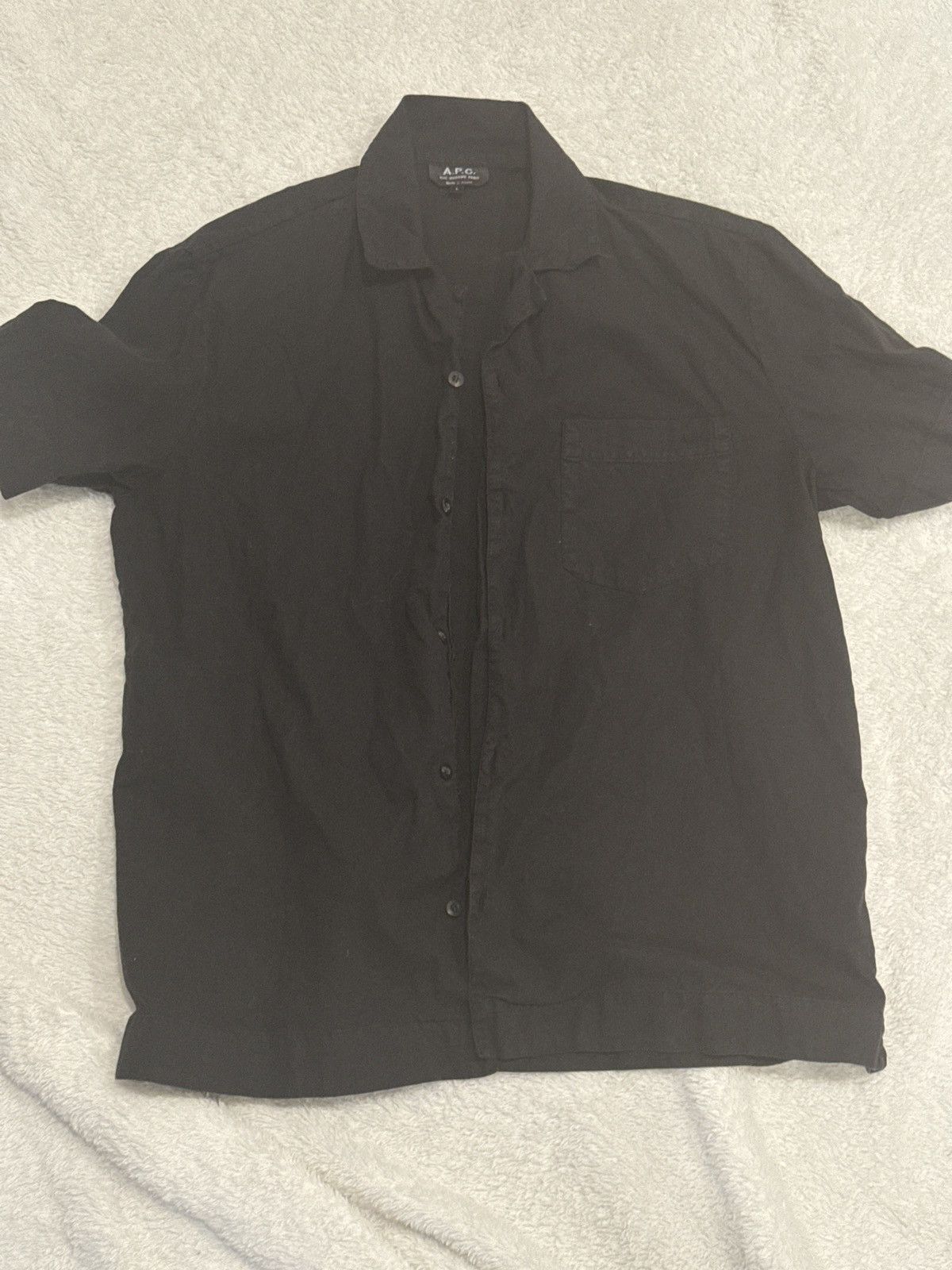 A.P.C. A.P.C. Black button up Size US L / EU 52-54 / 3 - 1 Thumbnail