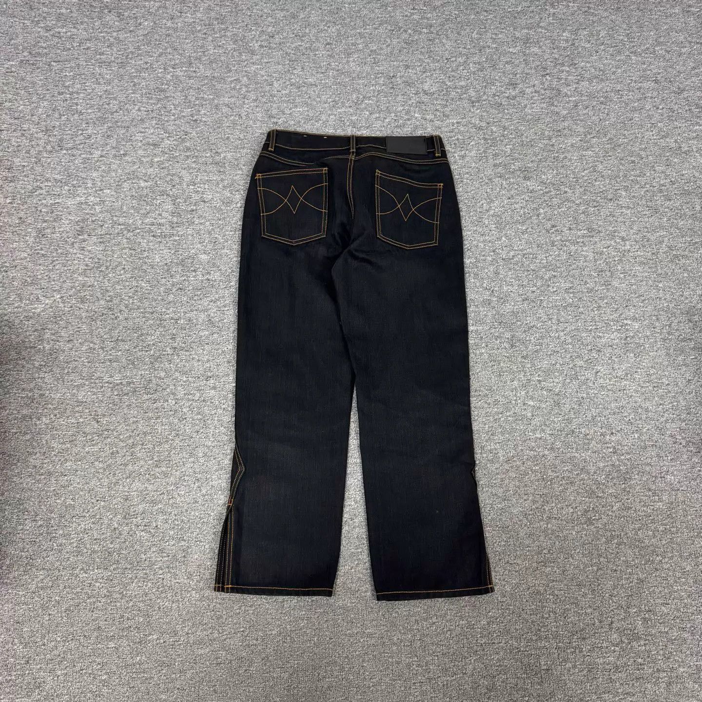 Burberry Burberry navy blue topstitch flared jeans hem slit 26 99new Size 26" / US 2 / IT 38 - 1 Thumbnail