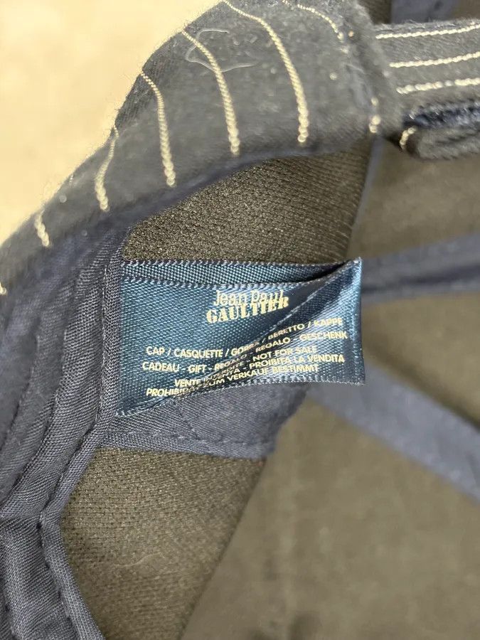 Jean Paul Gaultier Jean Paul Gaultier Marine Navy Striped Cap Size ONE SIZE - 7 Thumbnail