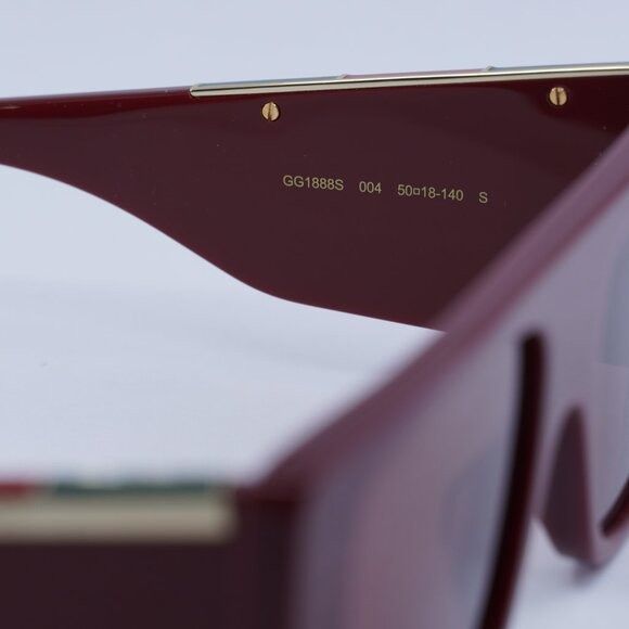 Gucci 🕶️ New Gucci GG1888S 004 Sunglasses - Burgundy Frame, Red Size ONE SIZE - 6 Thumbnail