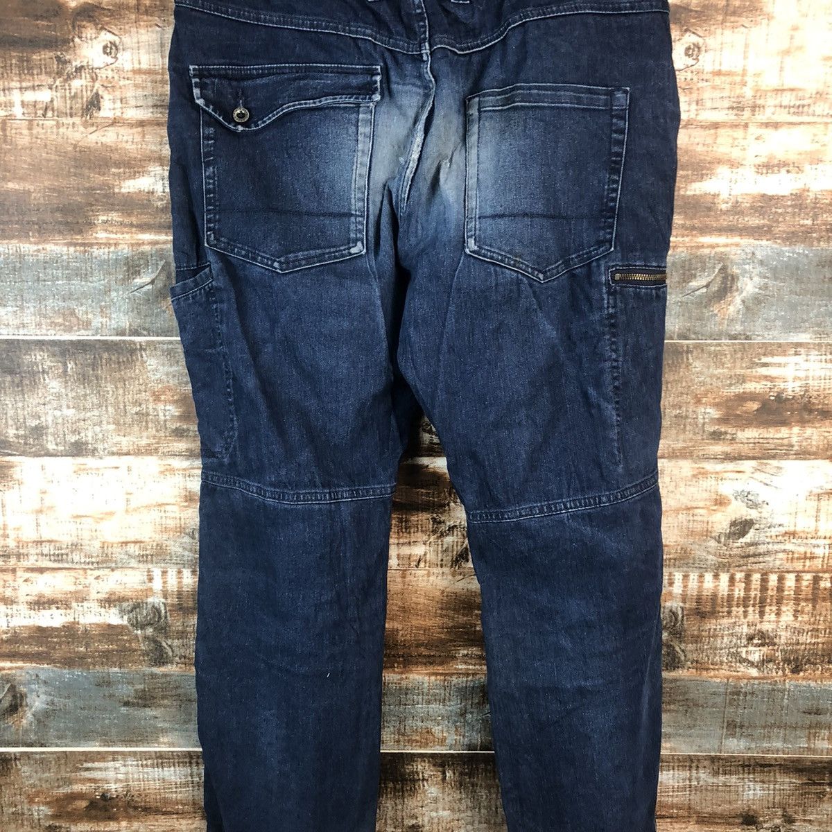 Japanese Brand Field Core Blue Distressed Denim Pants #A2115 Size US 35 - 20 Thumbnail
