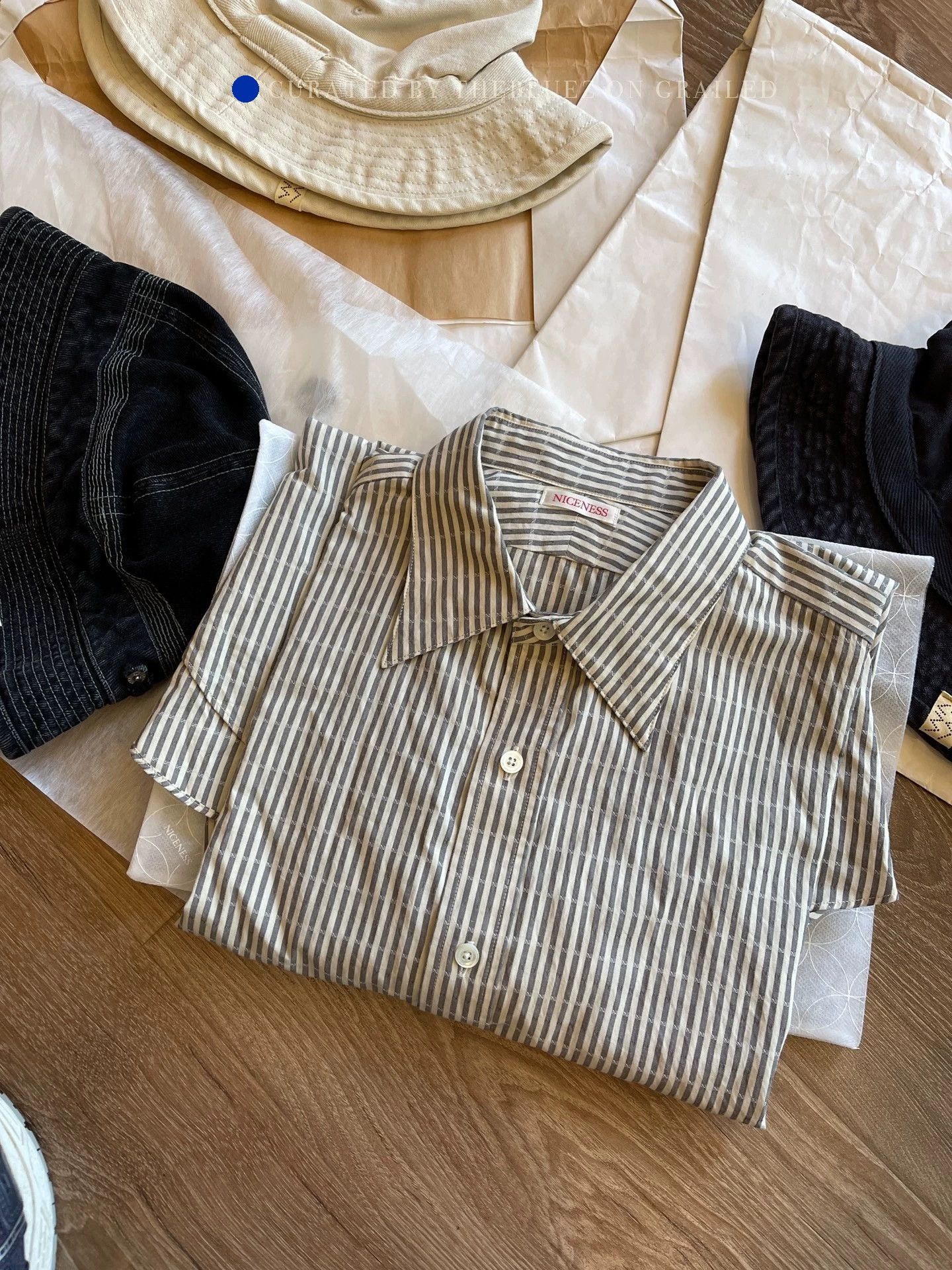 Niceness Striped N-embroidered Long Sleeve Shirt Size US M / EU 48-50 / 2 - 1 Thumbnail