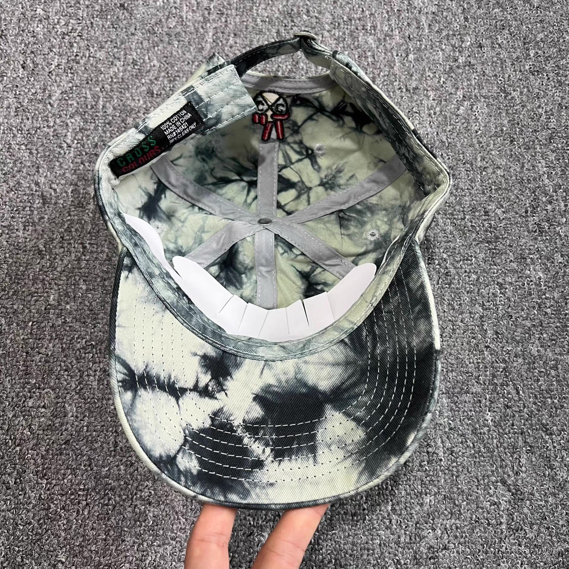 Cross Colours Cross Colours EmbroideredTie-DyeCurvedBrim Baseball Cap Q7 Size ONE SIZE - 5 Thumbnail