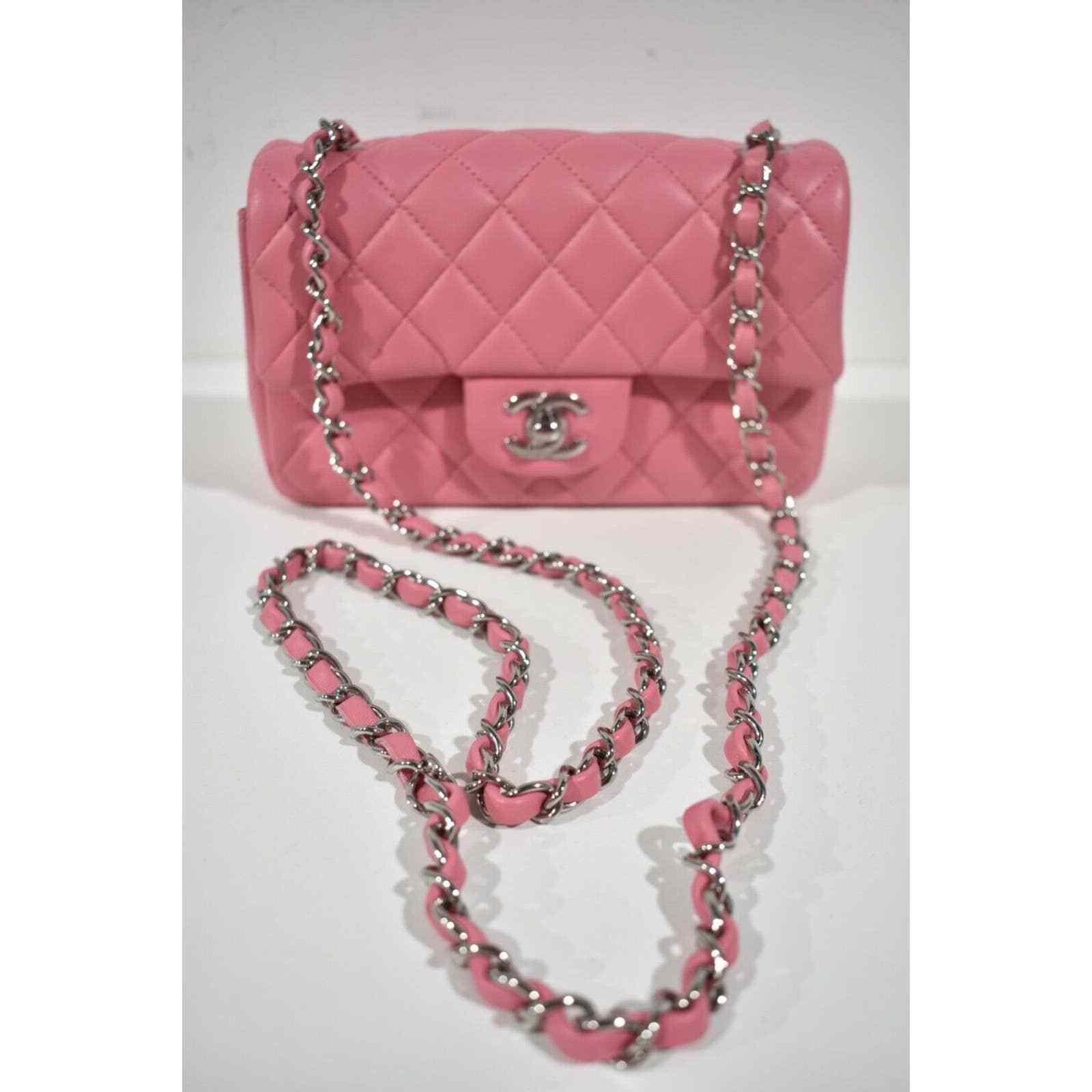 Chanel Chanel Lambskin Quilted Mini Flap Rectangle Crossbody Bag Size ONE SIZE - 2 Thumbnail