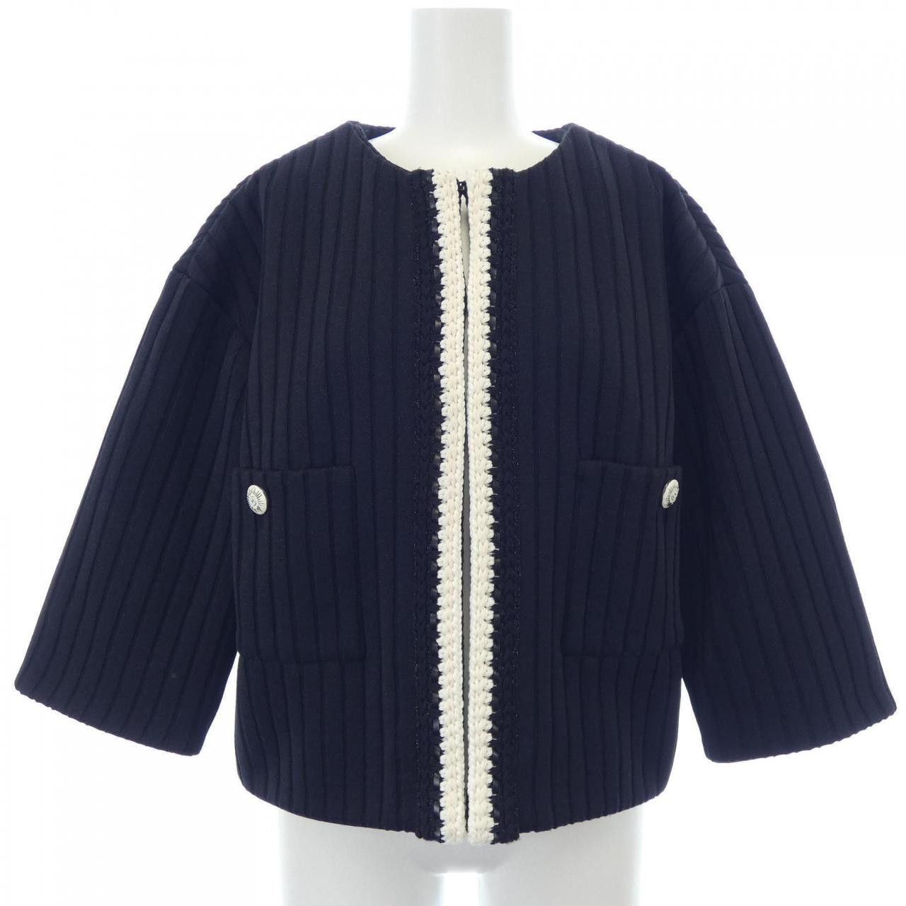 Chanel Chanel Chanel Collarless Jacket Jacket Textile Outerwear P71829V63372 DUTY FREE for USA Size ONE SIZE - 1 Thumbnail