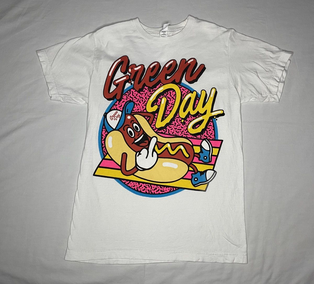 Tultex Green Day T-Shirt Chicago Lollapalooza Hotdog Middle Finger Size US S / EU 44-46 / 1 - 1 Thumbnail