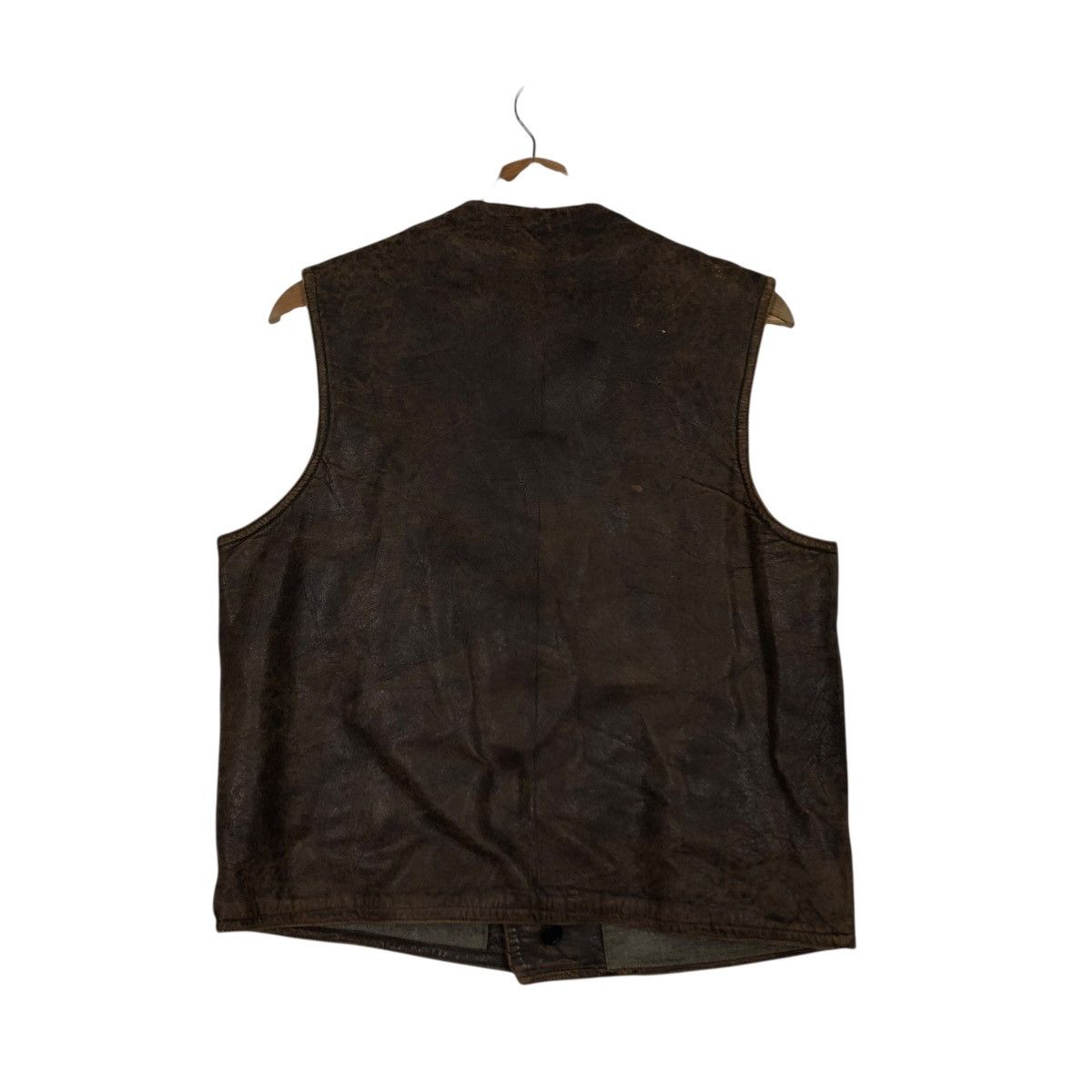 Japanese Brand 🔥RICH BROWN VINTAGE VEST LEATHER JACKET ISSEY MIYAKE Size US M / EU 48-50 / 2 - 10 Thumbnail