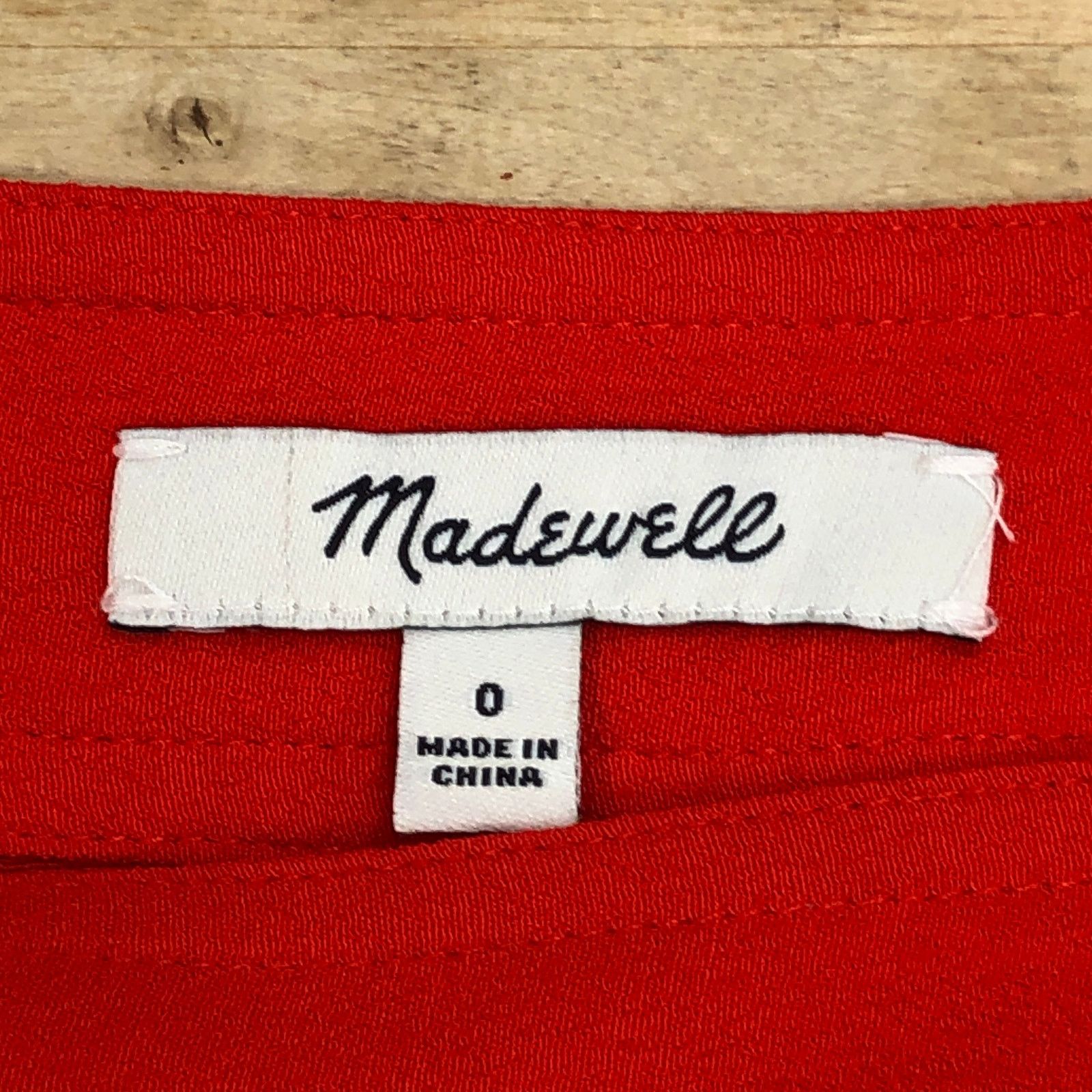 Madewell Madewell Size 0 Skirt Side Buttons Knee Length Viscose Red Size 25" / US 0 / IT 36 - 11 Thumbnail