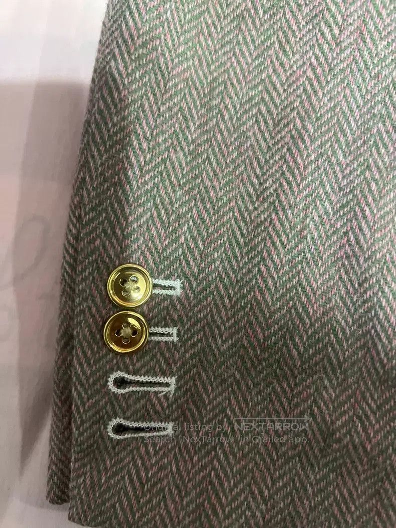 Thom Browne Thom Browne Pink and green striped casual jacket Size US S / EU 44-46 / 1 - 2 Thumbnail