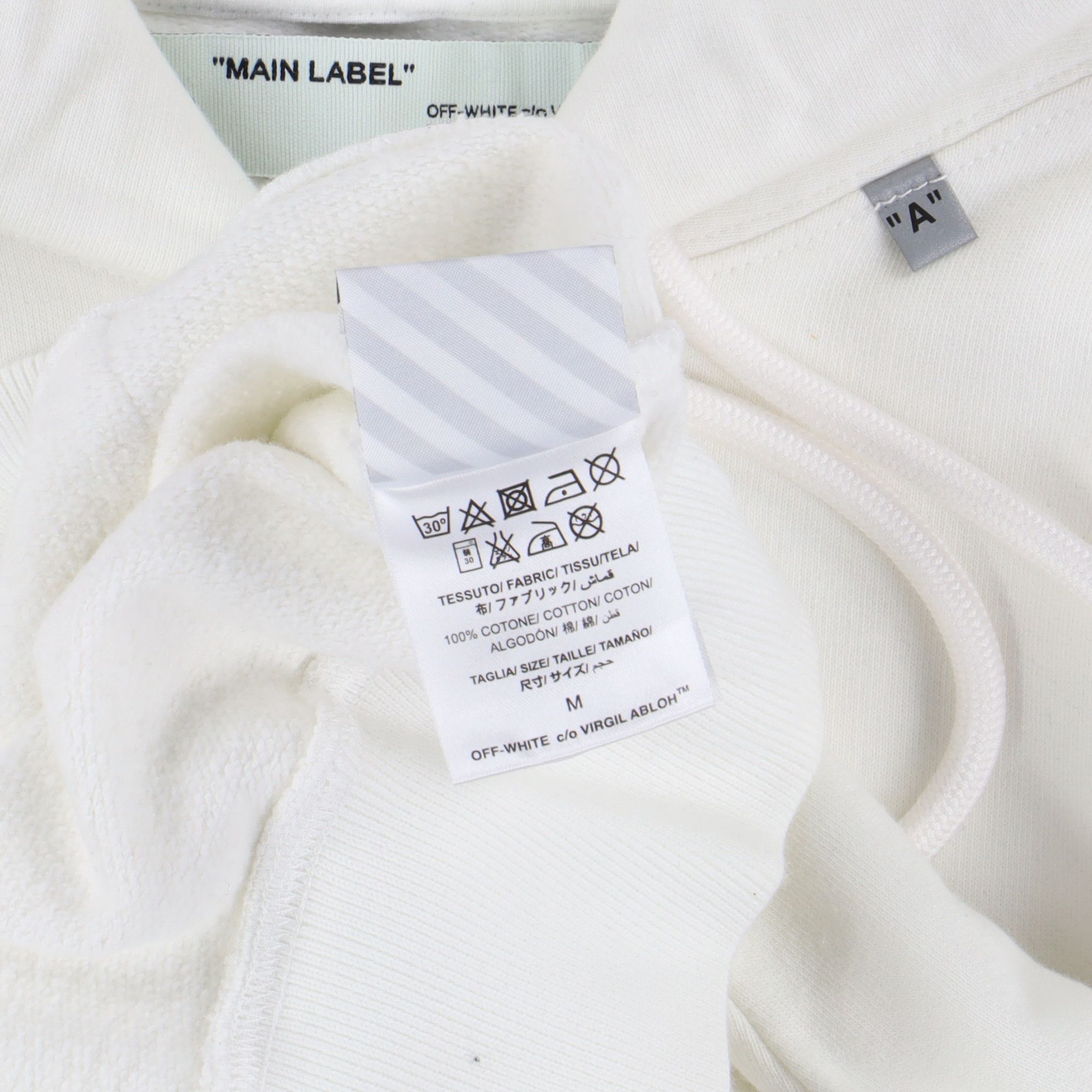 Off-White White Wavy Line Logo Oversized Hoodie Size US M / EU 48-50 / 2 - 8 Thumbnail