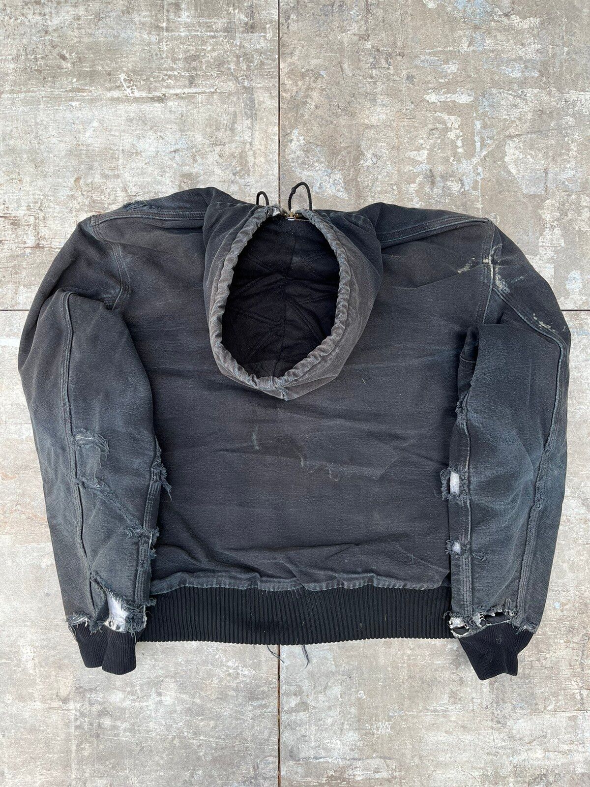 Vintage Vintage 90s Faded Black Carhartt Work Jacket Size US L / EU 52-54 / 3 - 9 Thumbnail