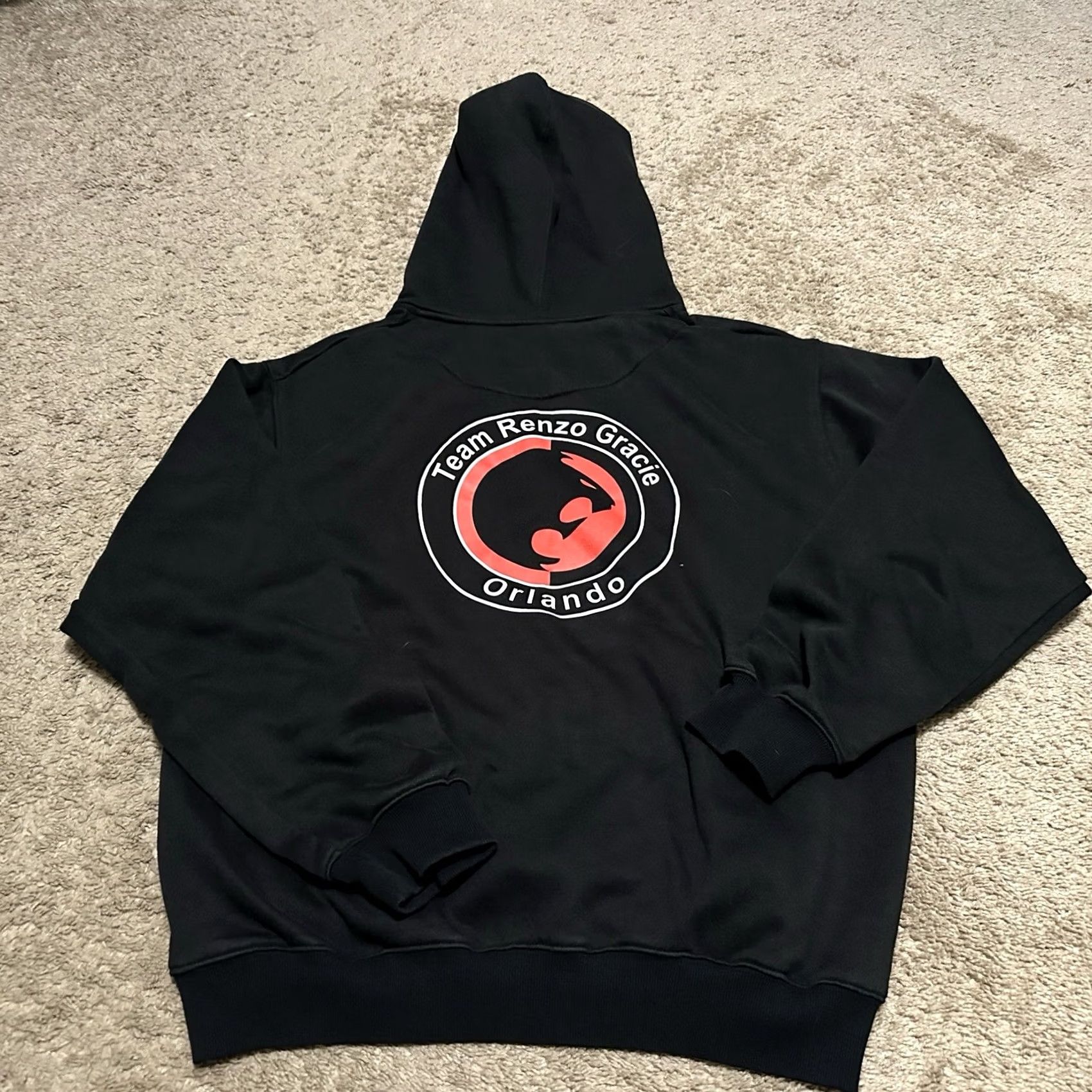 Vintage Renzo Gracie Jiu Jitsu Hoodie Mens 2XL Black Pullover MMA Graphic Print Orlando Size US XXL / EU 58 / 5 - 4 Thumbnail