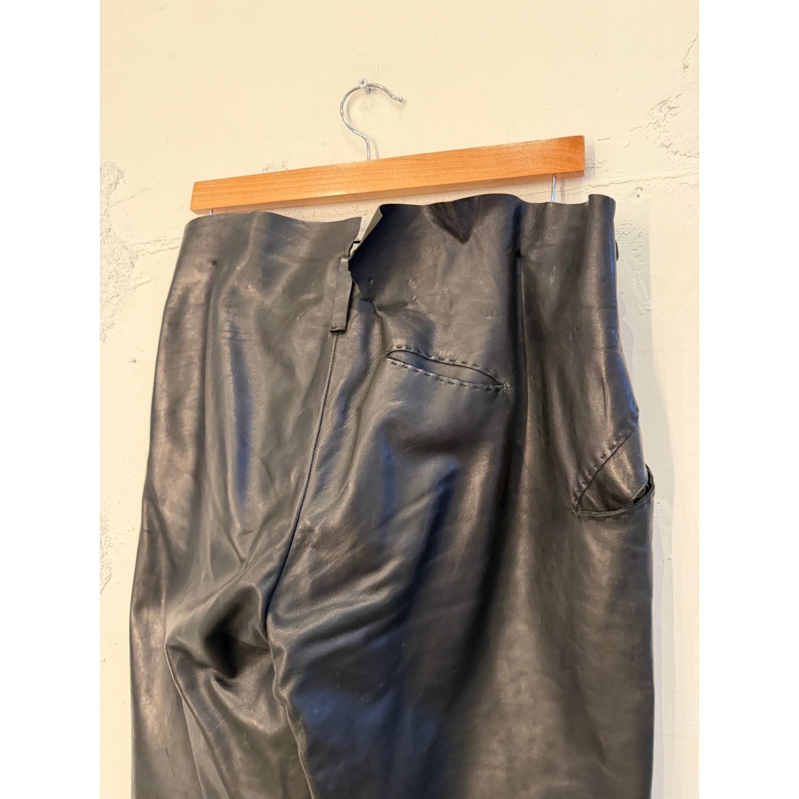 Ma+ MA+ Black Leather Pants Size US 32 / EU 48 - 7 Thumbnail