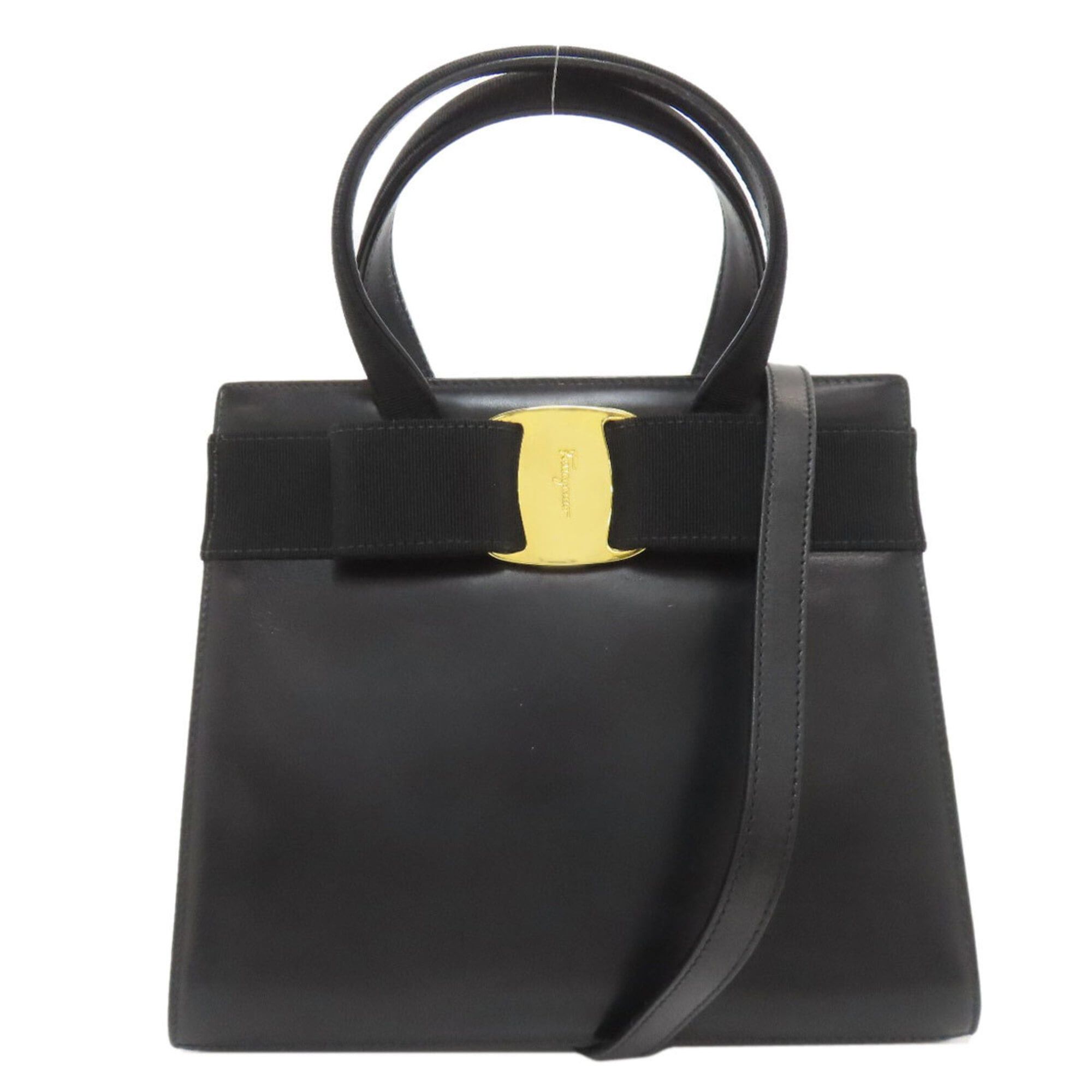 Salvatore Ferragamo Salvatore Ferragamo Vara Ribbon 2-Way Handbag Leather Women's Size ONE SIZE - 1 Thumbnail