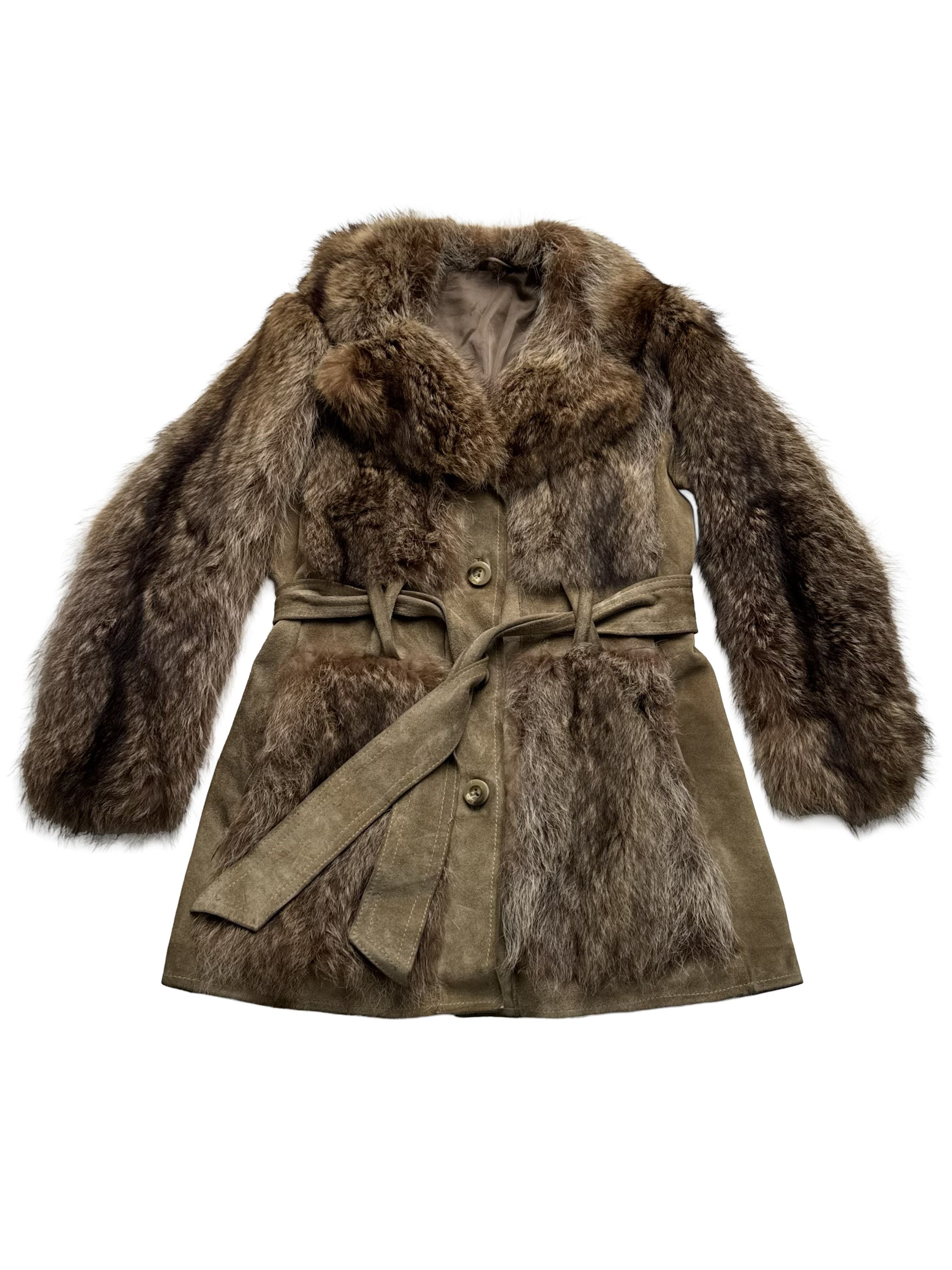 Vintage Vintage Real Suede Coat With Real Fur Details Size M / US 6-8 / IT 42-44 - 5 Thumbnail
