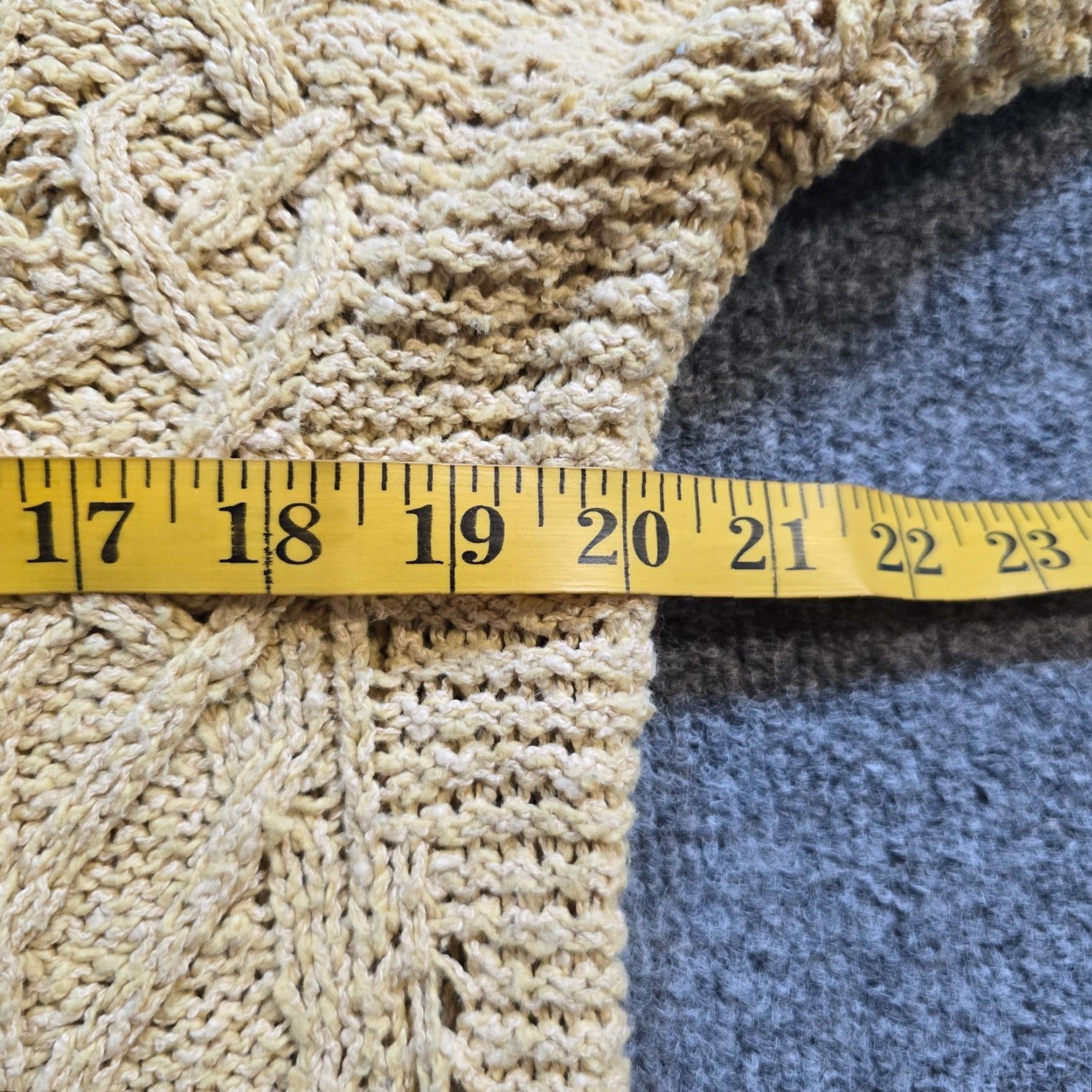Free People VINTAGE Free People Sweater Womens XS Yellow Crochet Open Knit Casual Distressed Size XS / US 0-2 / IT 36-38 - 6 Thumbnail