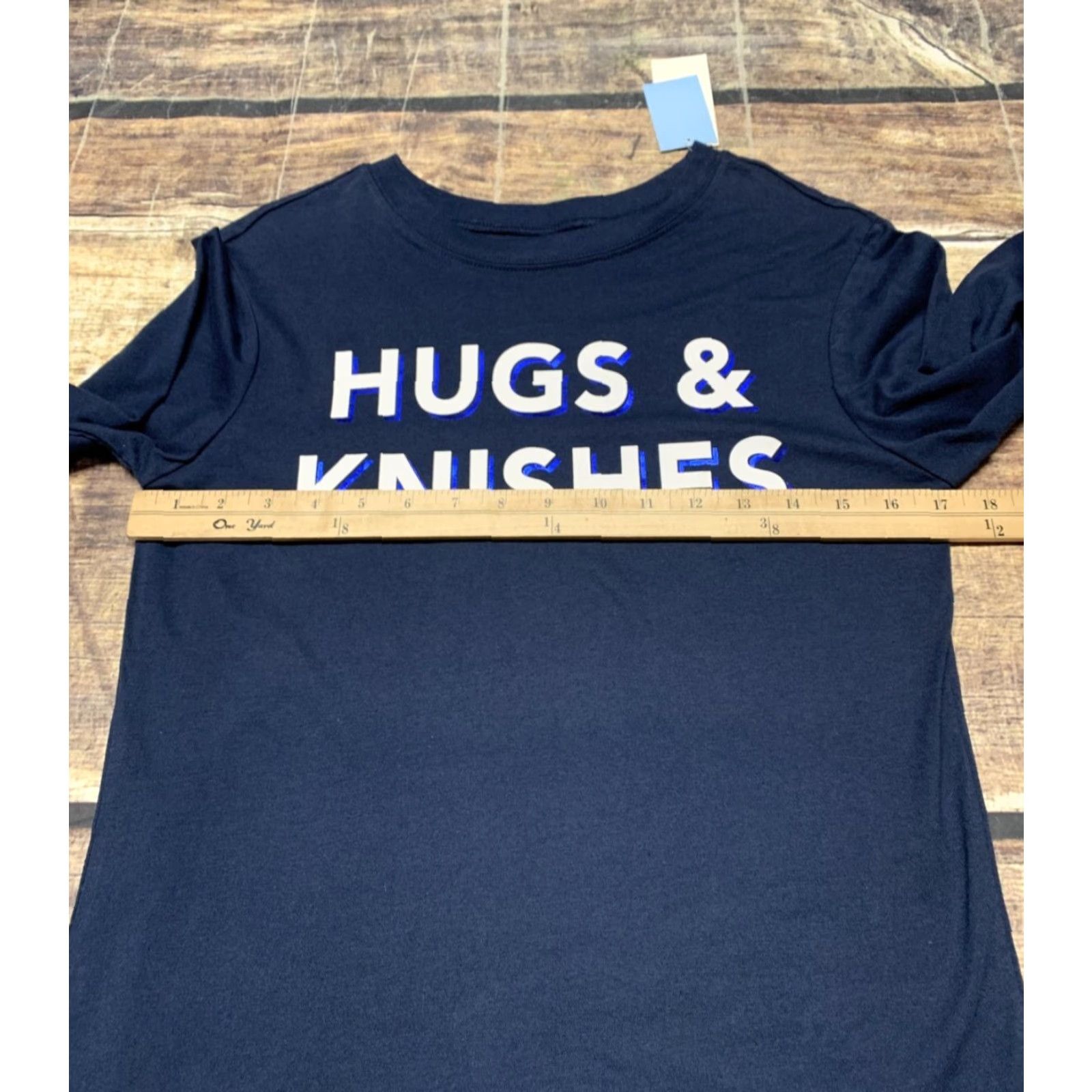 Vintage Zoe + Liv T-Shirt Size Small Long Sleeve Blue White Hugs & Knishes NEW Womens Shirt S Blue Size S / US 4 / IT 40 - 4 Thumbnail