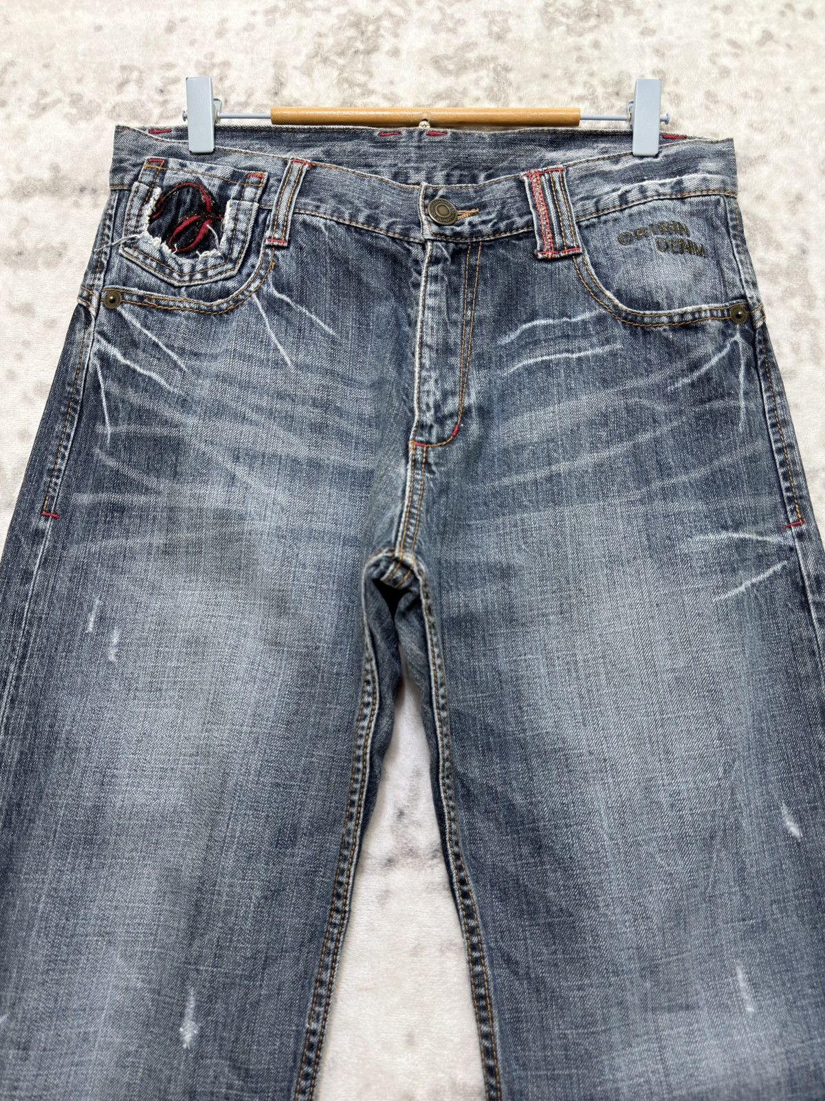 Hysteric Glamour Vintage Oririn Y2K Embroidered Straight Leg Denim Jeans Size US 31 - 3 Thumbnail